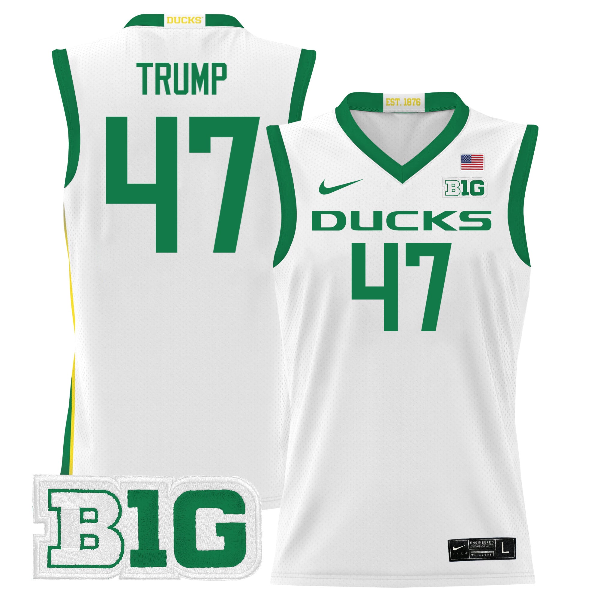 Men's Oregon Ducks 2024 Lightweight Basketball Jersey - All Stitched