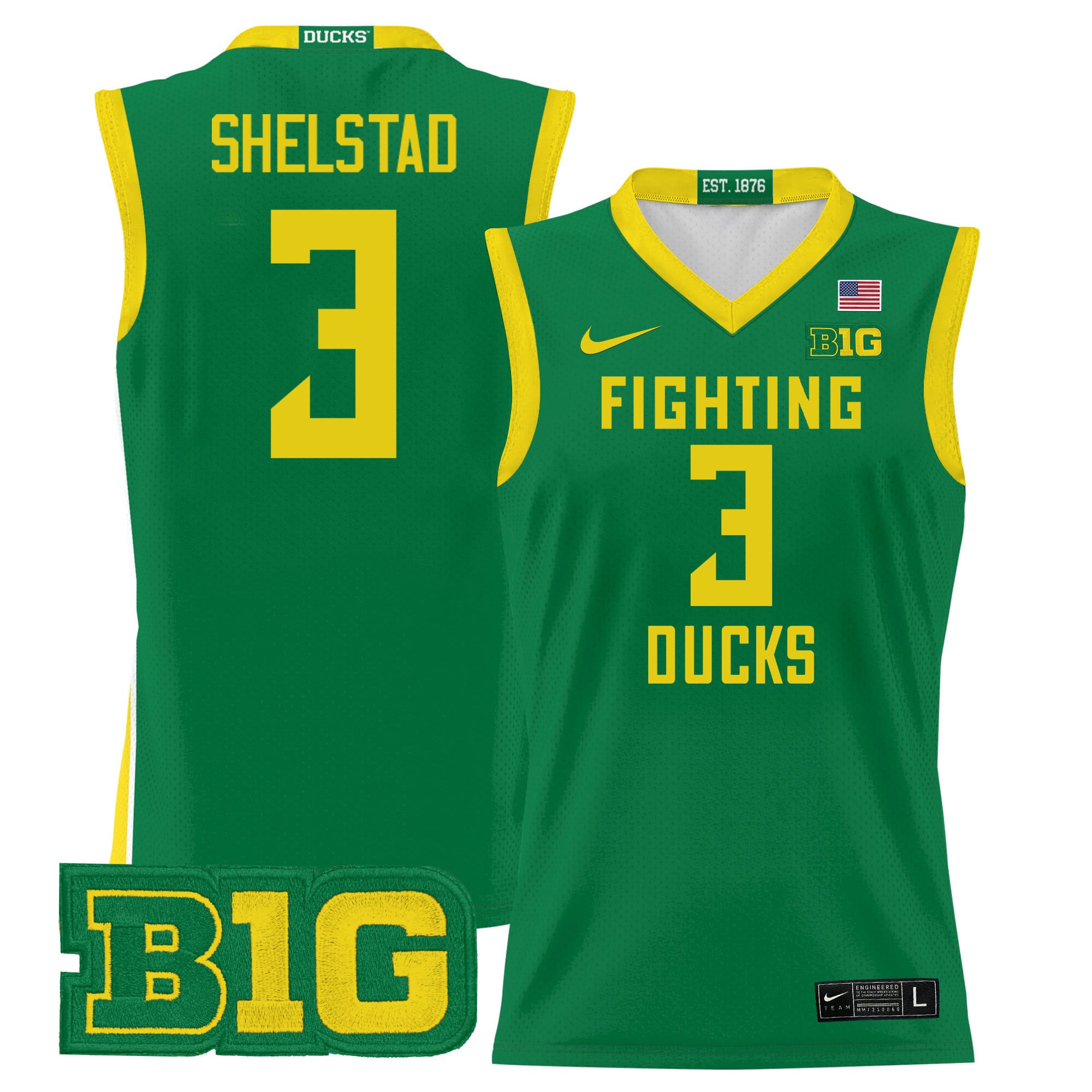 Men's Oregon Ducks 2024 Lightweight Basketball Jersey - All Stitched