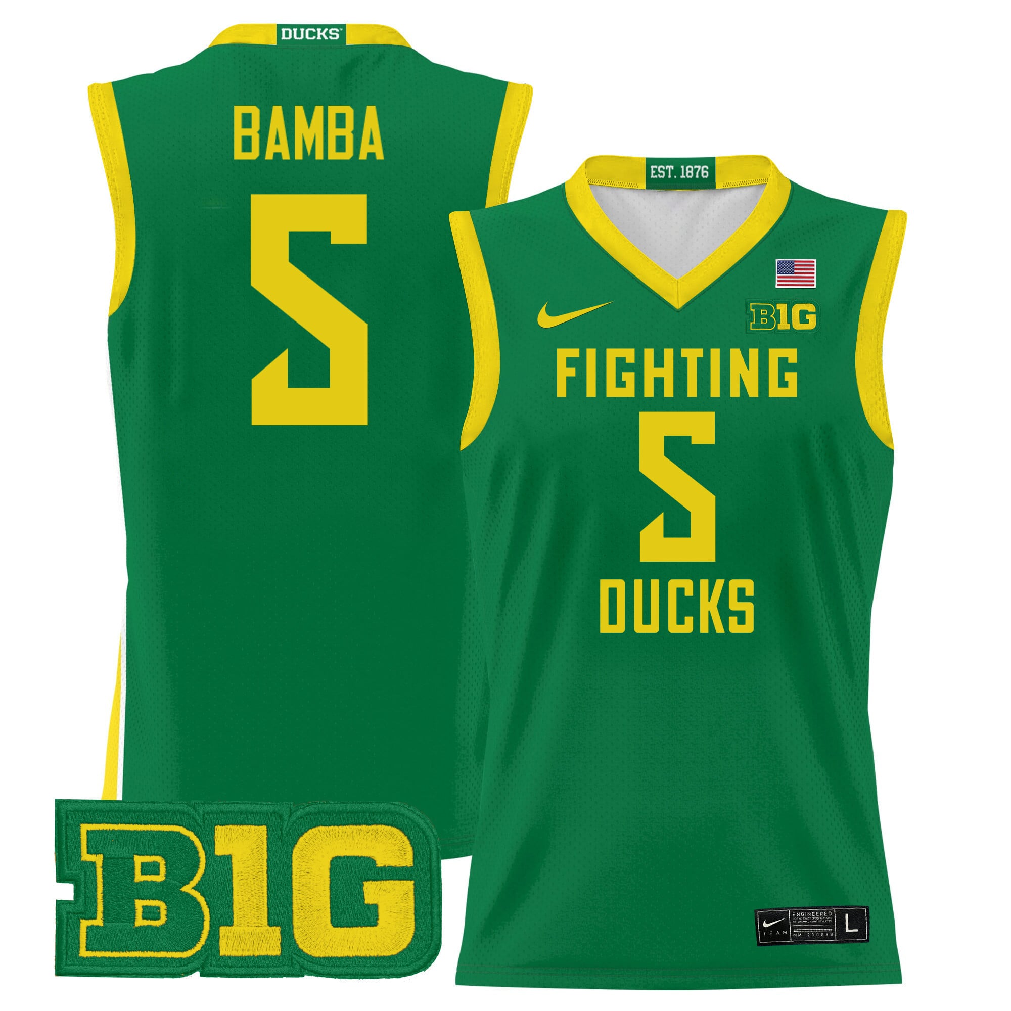 Men's Oregon Ducks 2024 Lightweight Basketball Jersey - All Stitched