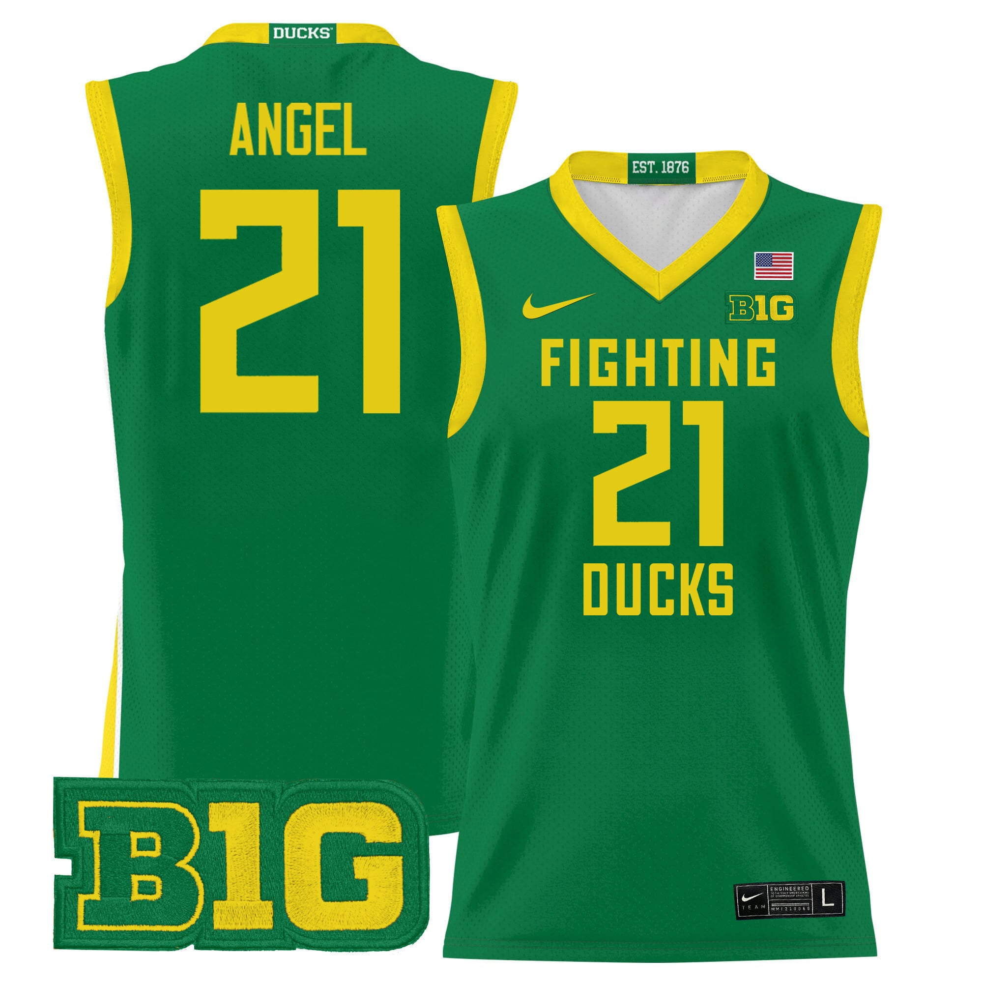 Men's Oregon Ducks 2024 Lightweight Basketball Jersey - All Stitched