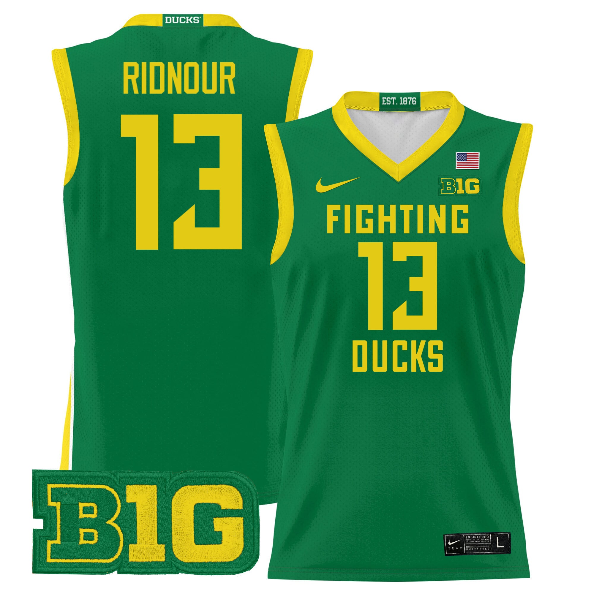 Men's Oregon Ducks 2024 Lightweight Basketball Jersey - All Stitched