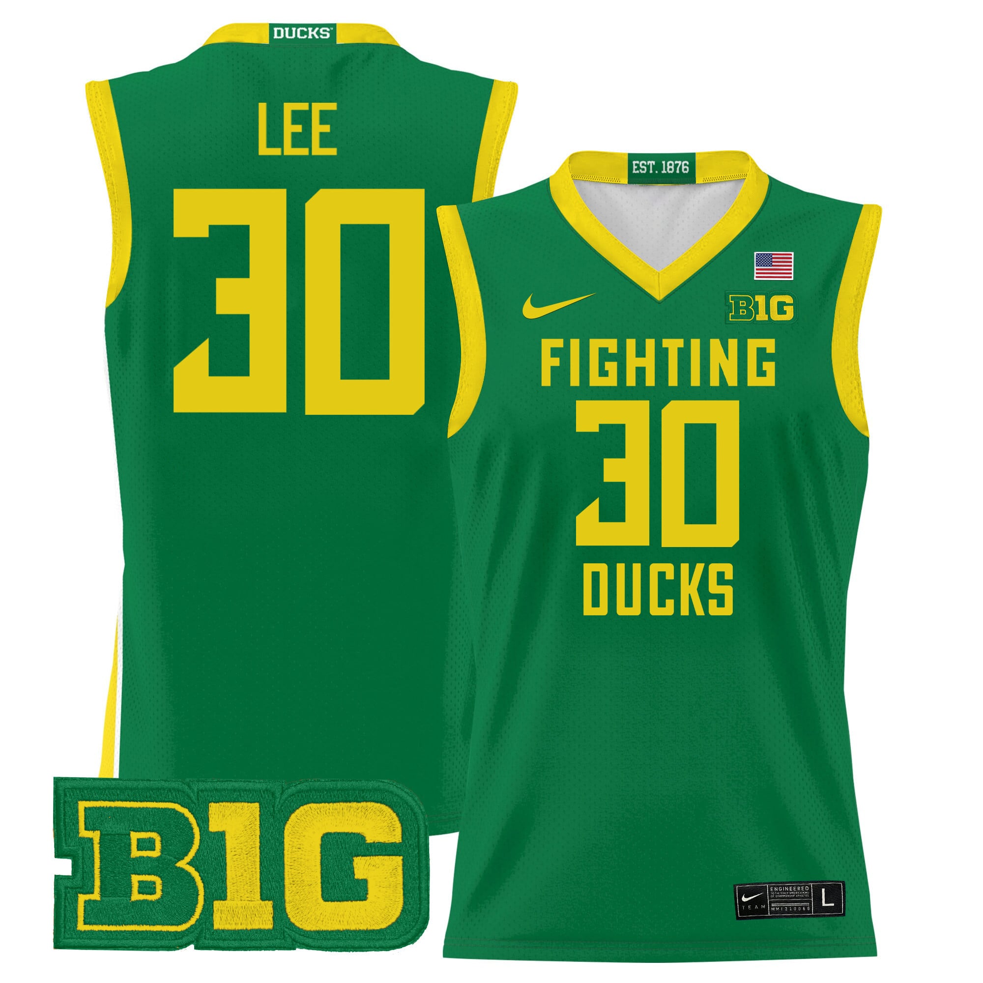 Men's Oregon Ducks 2024 Lightweight Basketball Jersey - All Stitched