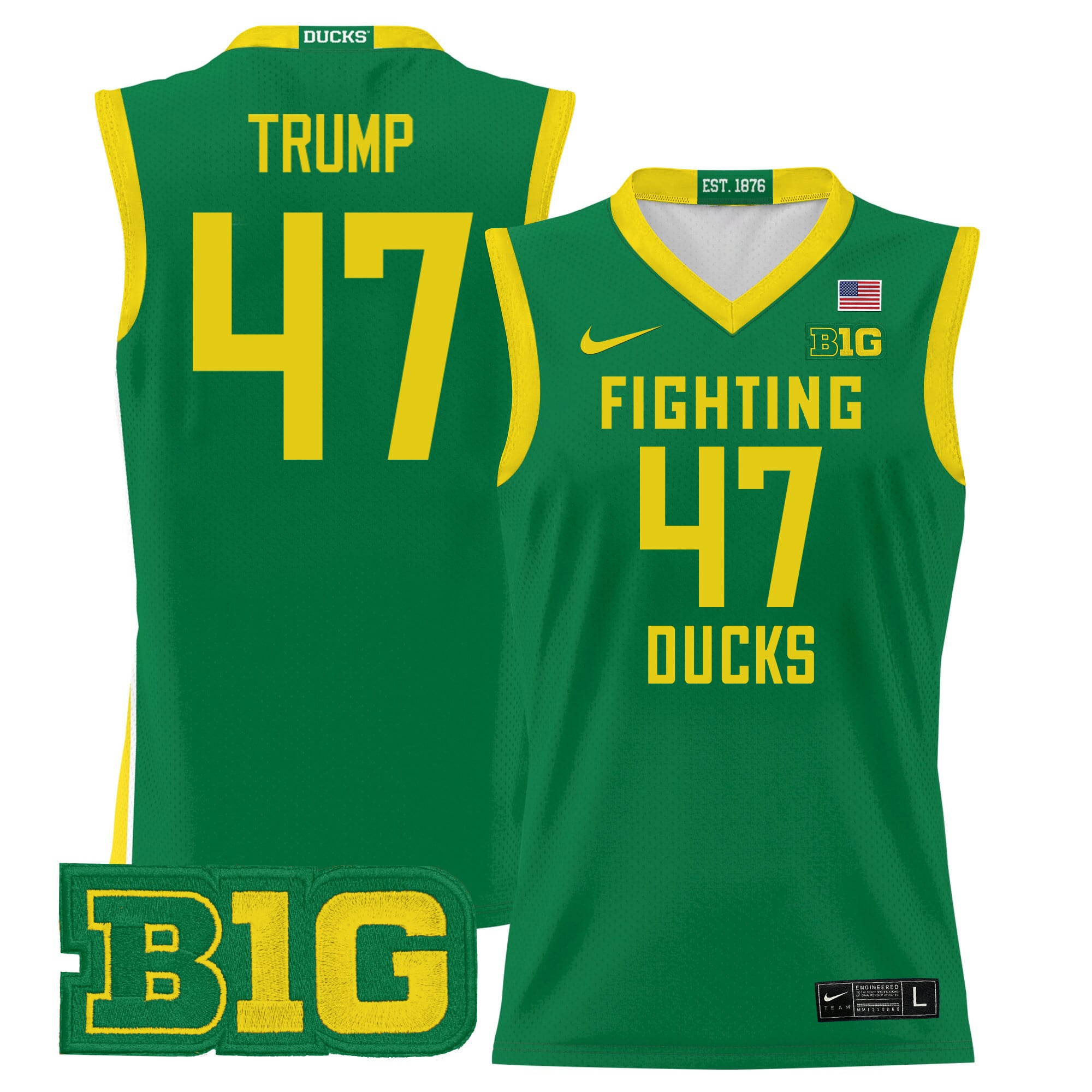 Men's Oregon Ducks 2024 Lightweight Basketball Jersey - All Stitched