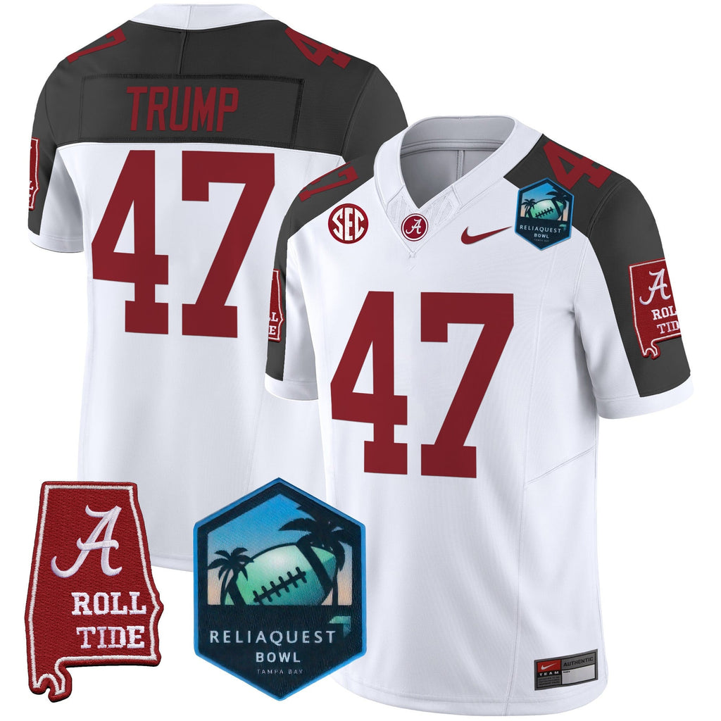 Men's Alabama Crimson Tide 2025 ReliaQuest Bowl Patch Vapor Limited Jersey - All Stitched