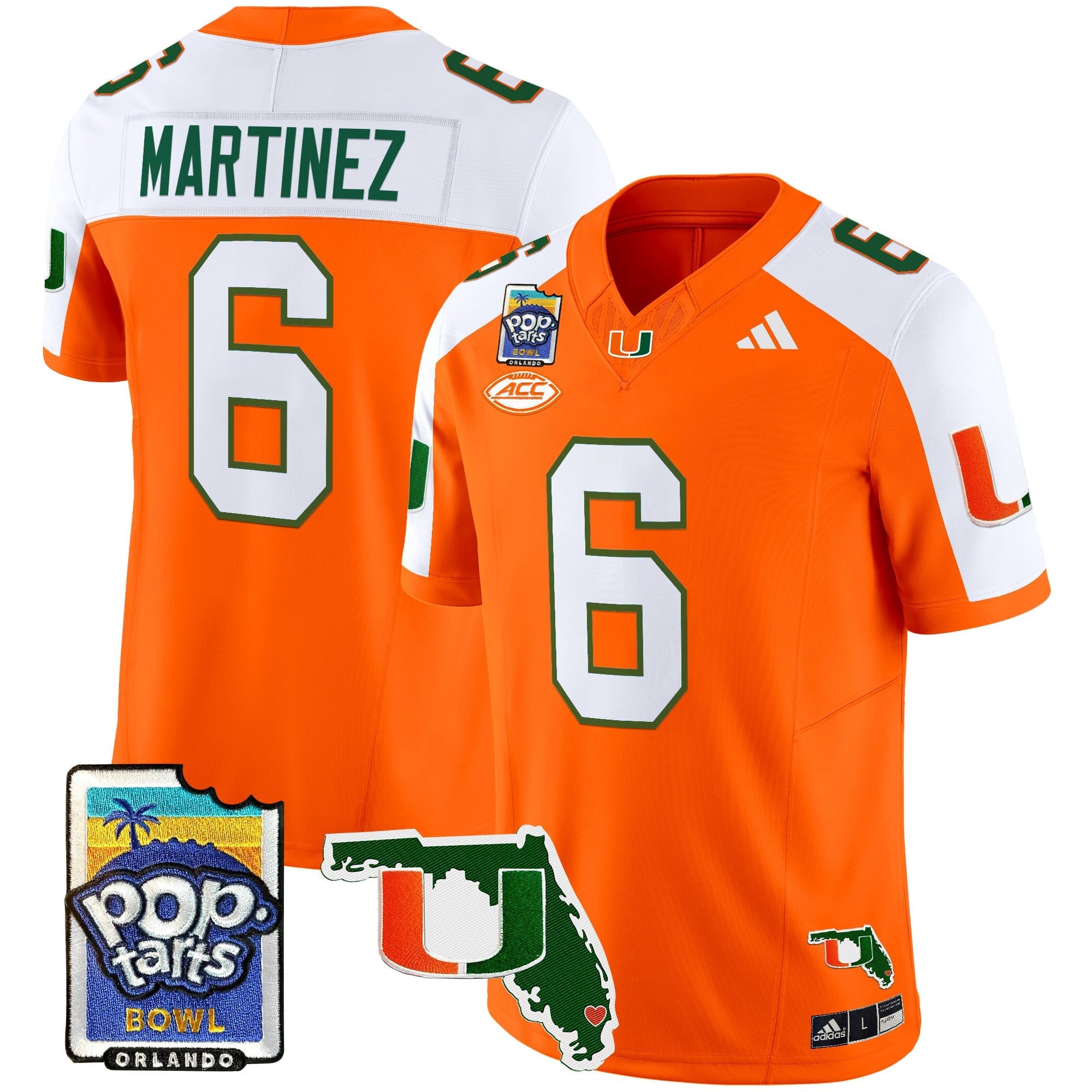 Men's Miami Hurricanes 2025 PopTarts Bowl Patch Vapor Limited Jersey - All Stitched