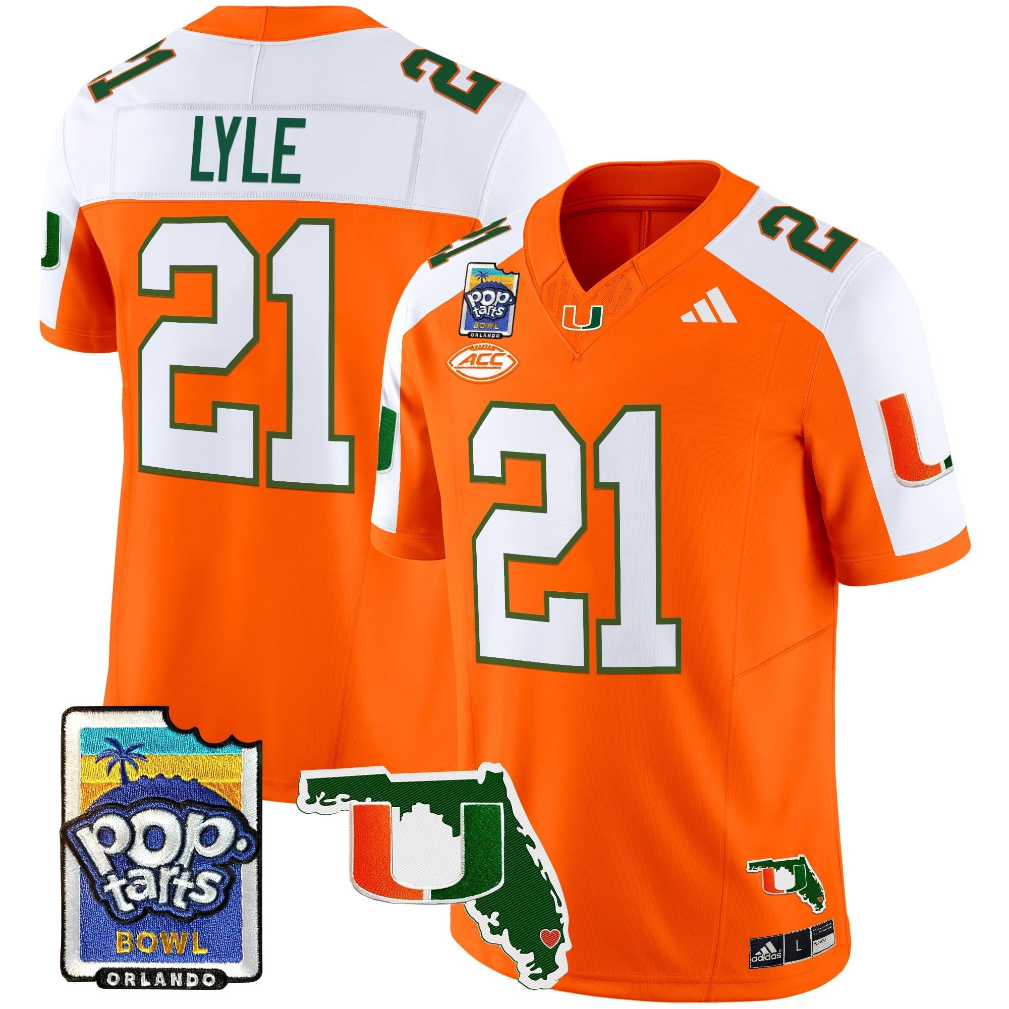 Men's Miami Hurricanes 2025 PopTarts Bowl Patch Vapor Limited Jersey - All Stitched