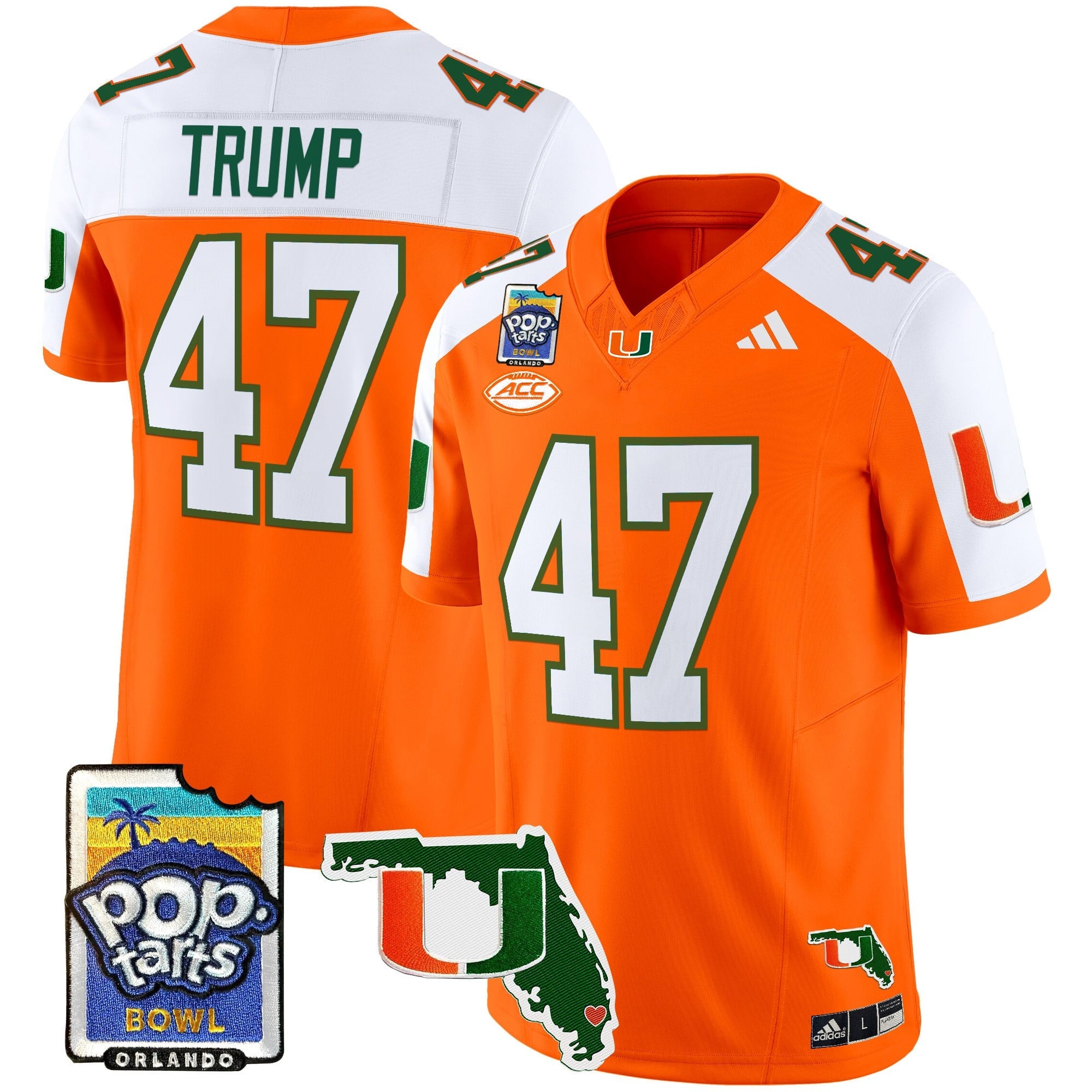 Men's Miami Hurricanes 2025 PopTarts Bowl Patch Vapor Limited Jersey - All Stitched