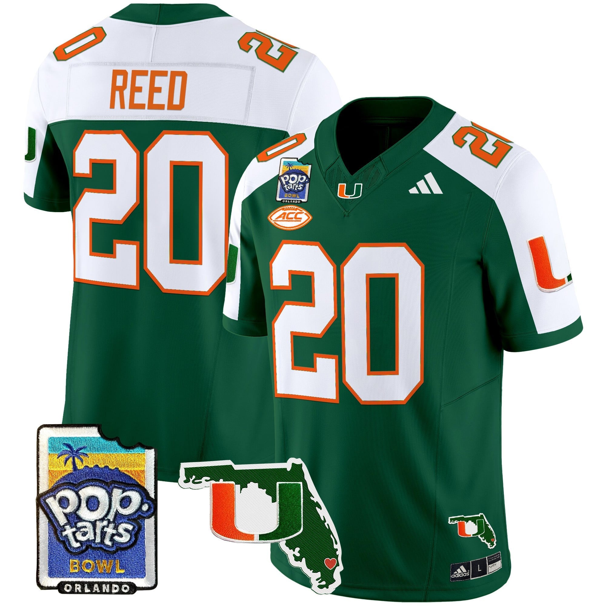 Men's Miami Hurricanes 2025 PopTarts Bowl Patch Vapor Limited Jersey - All Stitched