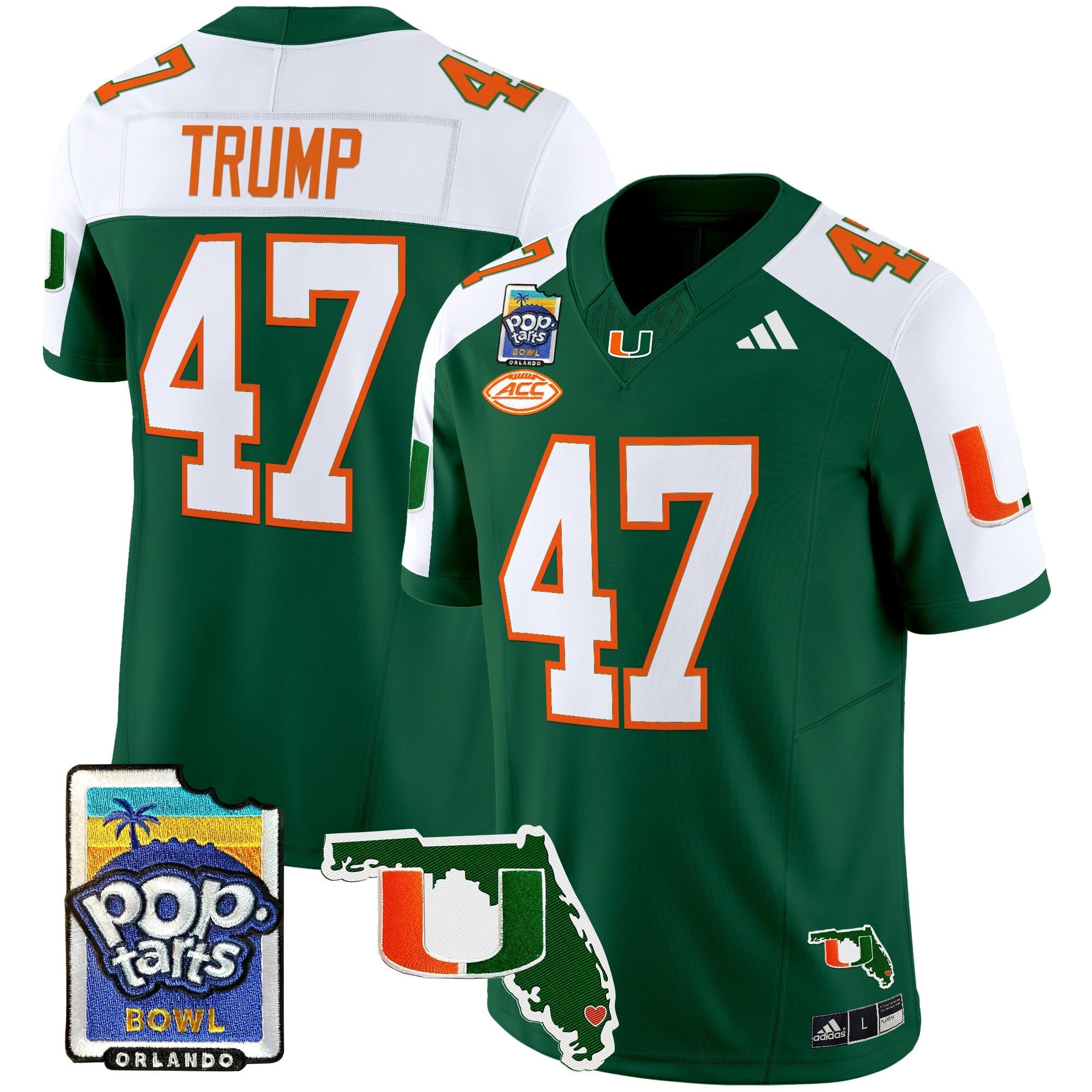 Men's Miami Hurricanes 2025 PopTarts Bowl Patch Vapor Limited Jersey - All Stitched