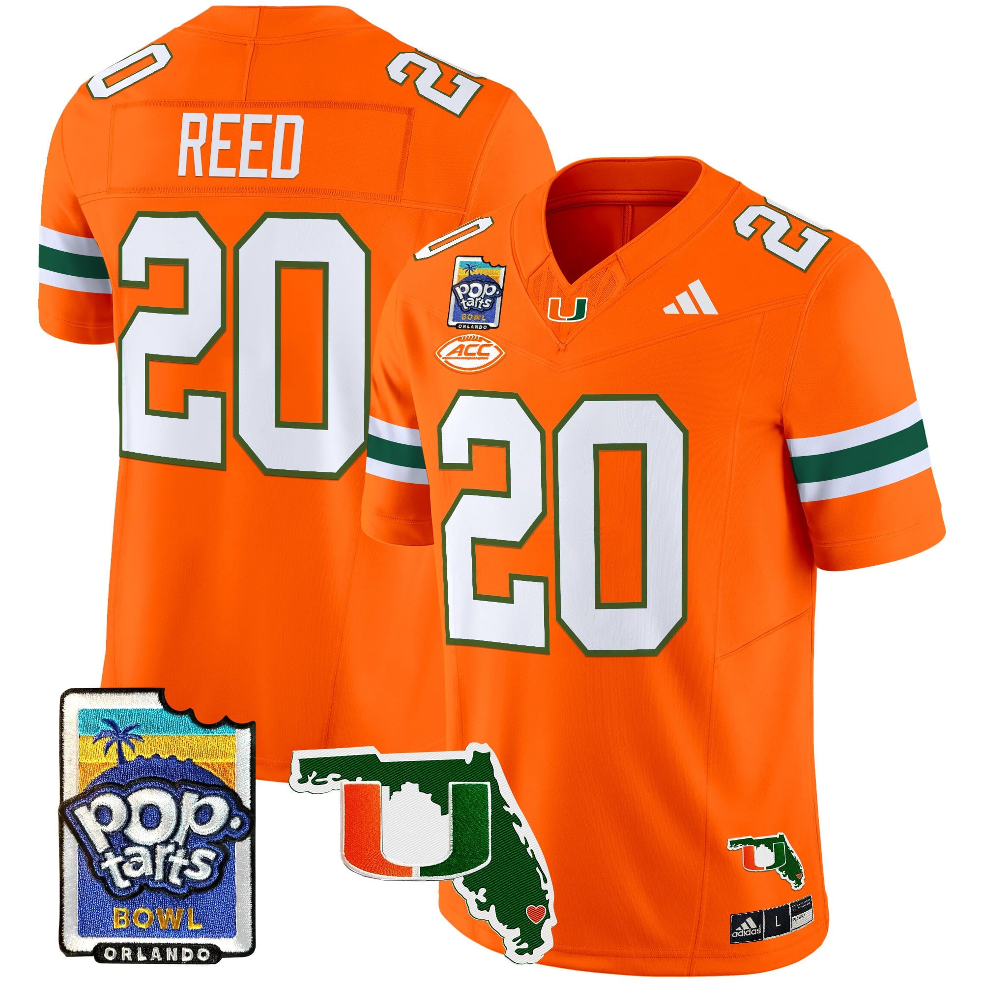 Men's Miami Hurricanes 2025 PopTarts Bowl Patch Vapor Limited Jersey - All Stitched