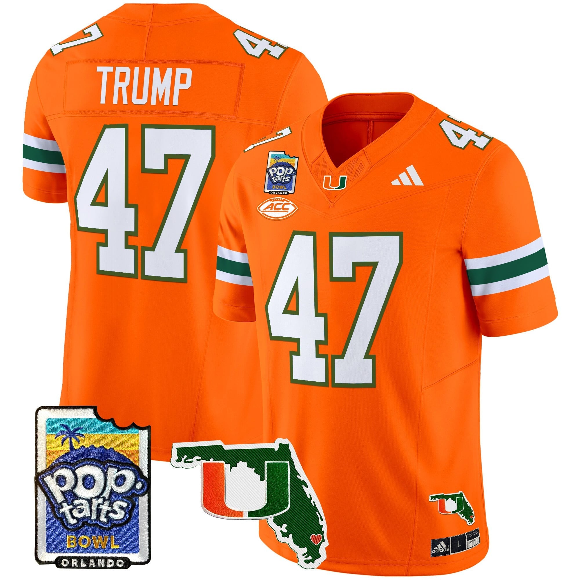 Men's Miami Hurricanes 2025 PopTarts Bowl Patch Vapor Limited Jersey - All Stitched