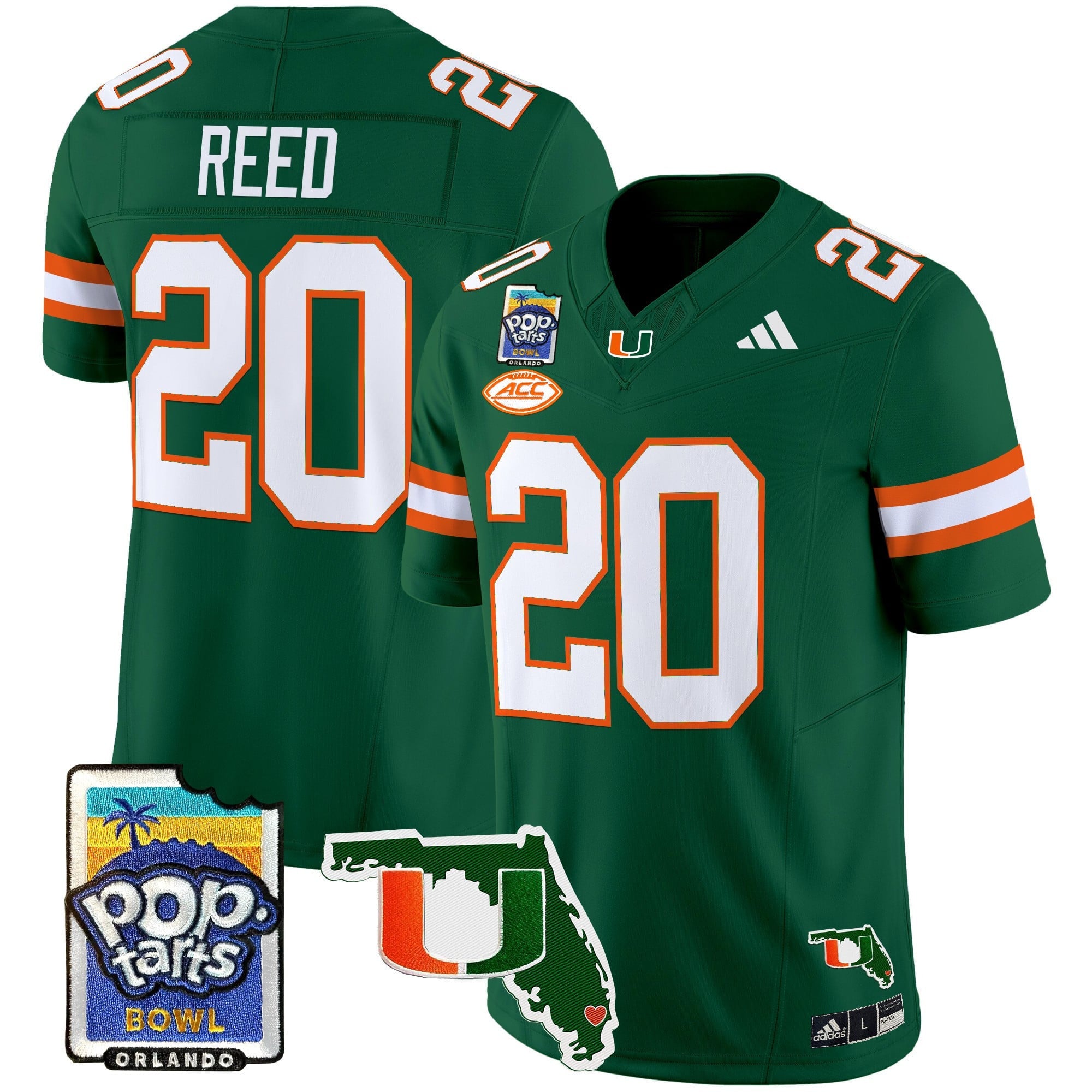 Men's Miami Hurricanes 2025 PopTarts Bowl Patch Vapor Limited Jersey - All Stitched