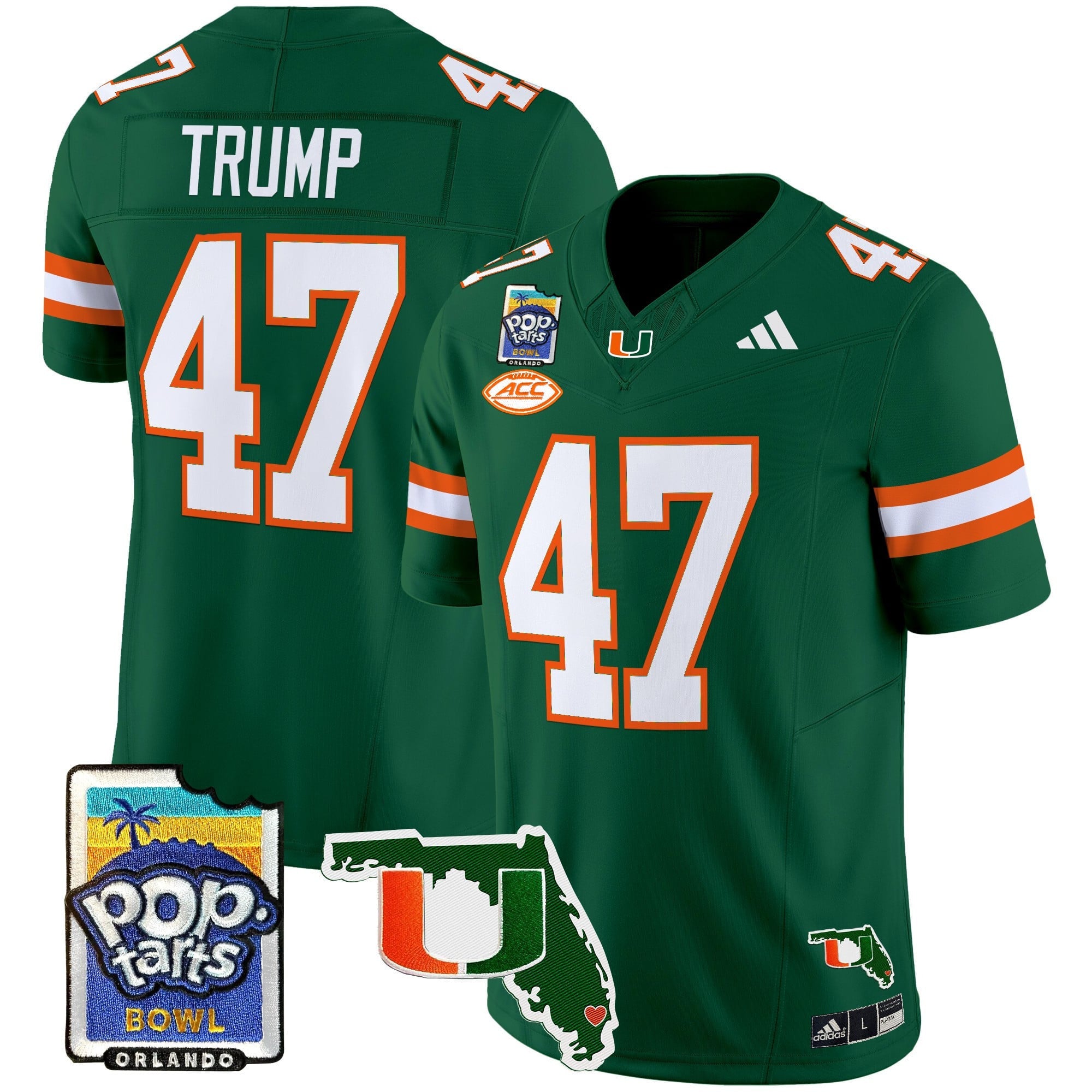 Men's Miami Hurricanes 2025 PopTarts Bowl Patch Vapor Limited Jersey - All Stitched