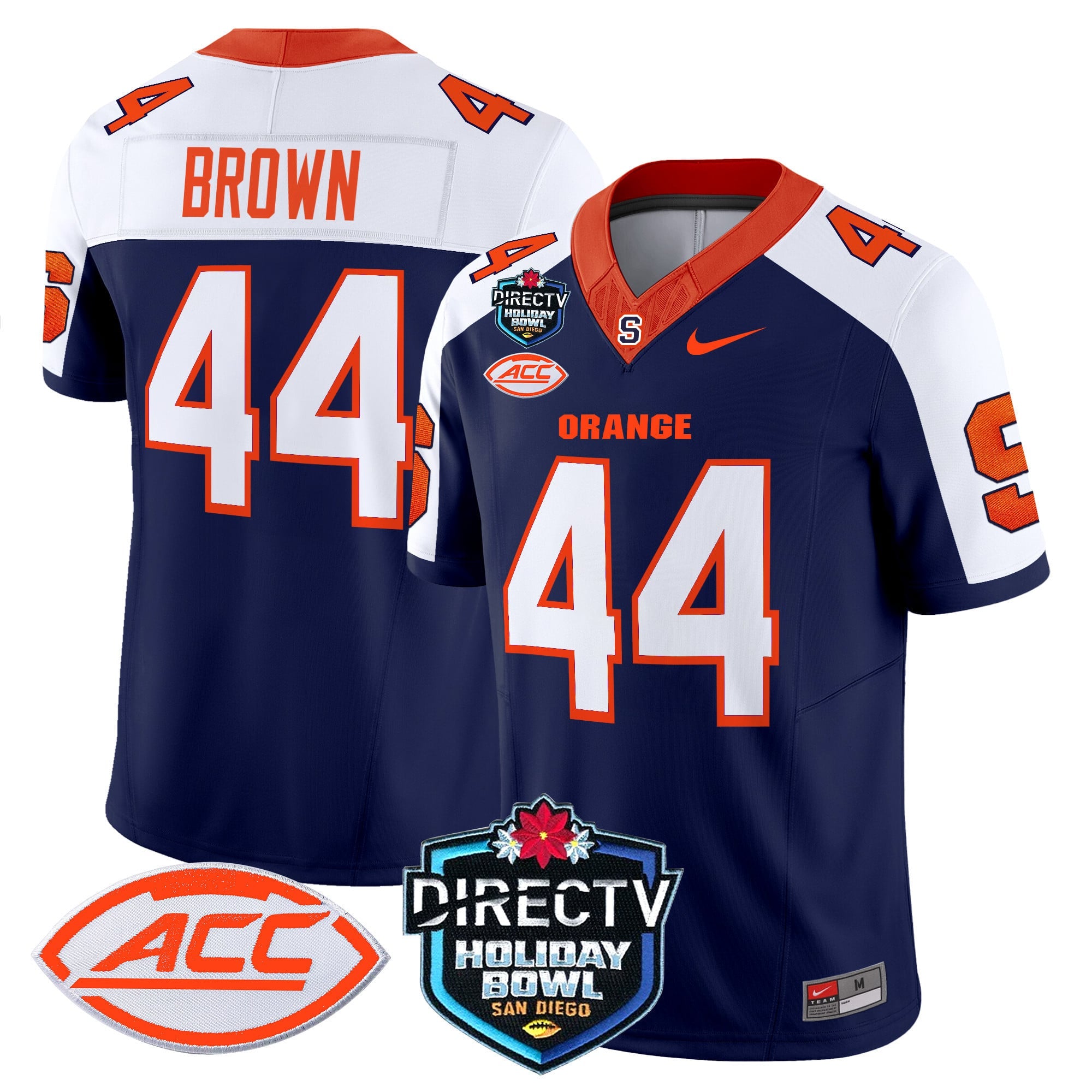 Men's Syracuse Orange 2025 Holiday Bowl Patch Vapor Limited Jersey - All Stitched