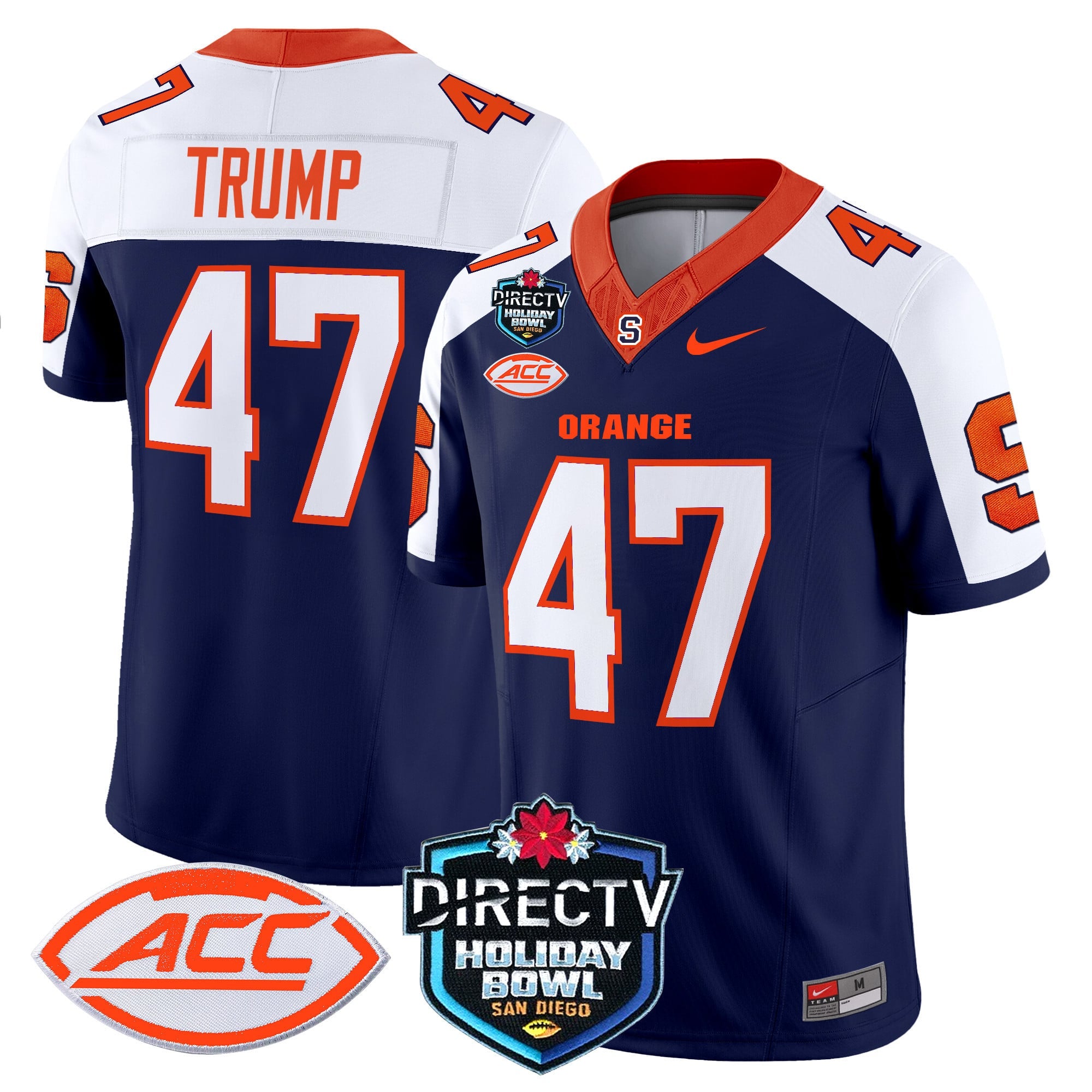 Men's Syracuse Orange 2025 Holiday Bowl Patch Vapor Limited Jersey - All Stitched
