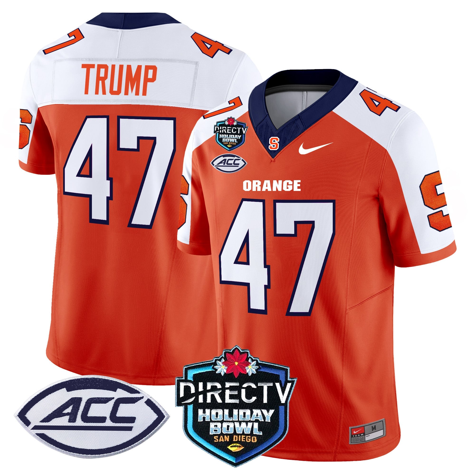 Men's Syracuse Orange 2025 Holiday Bowl Patch Vapor Limited Jersey - All Stitched