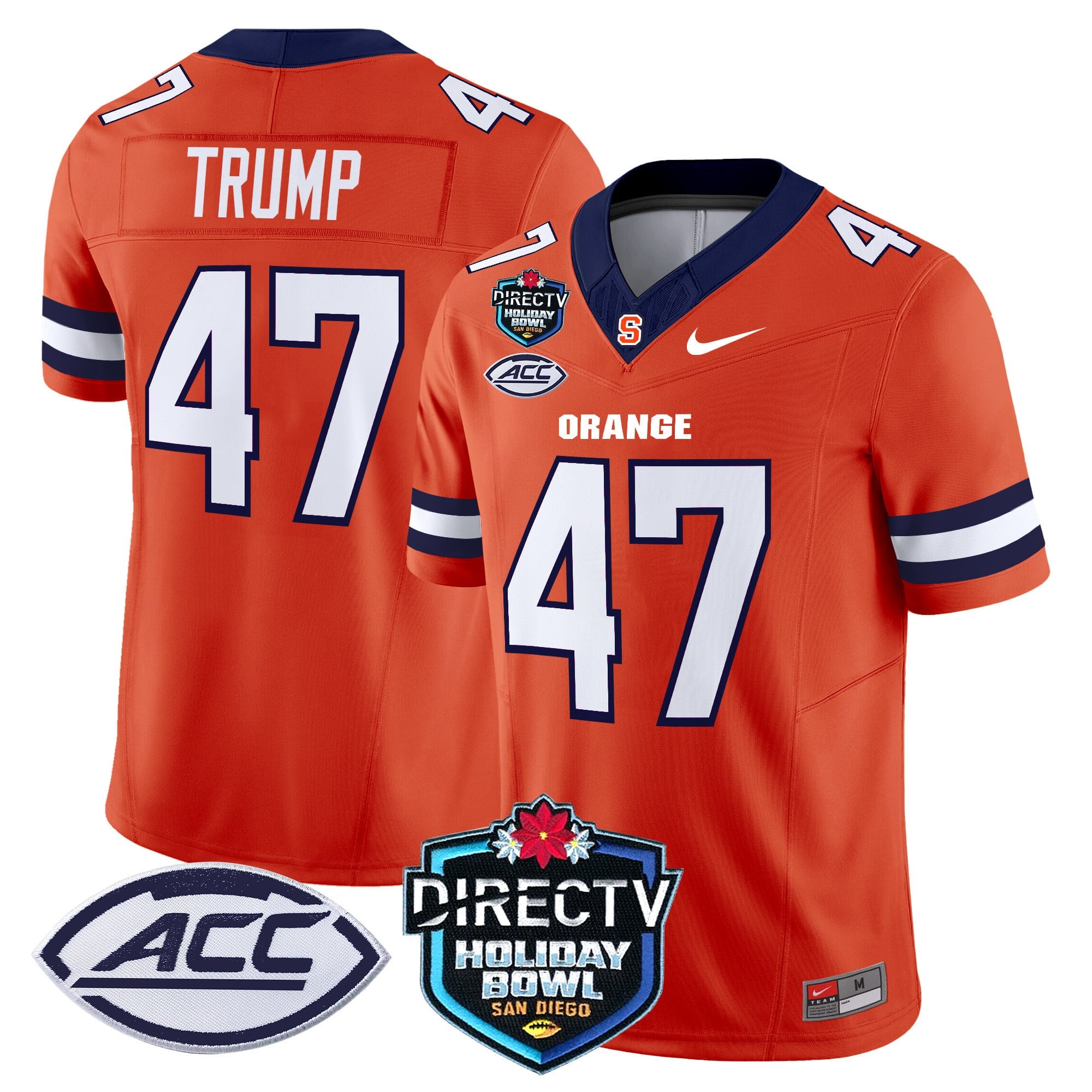 Men's Syracuse Orange 2025 Holiday Bowl Patch Vapor Limited Jersey - All Stitched