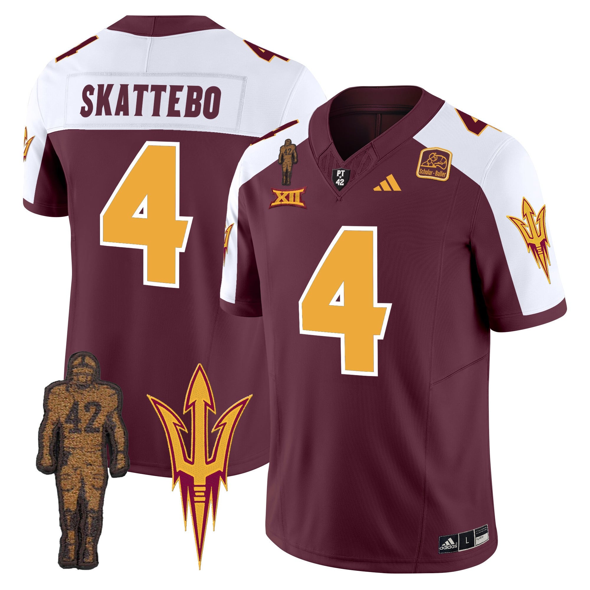 Men's Arizona State Sun Devils 2024 Pat Tillman Honoring Patch Vapor Limited Jersey - All Stitched