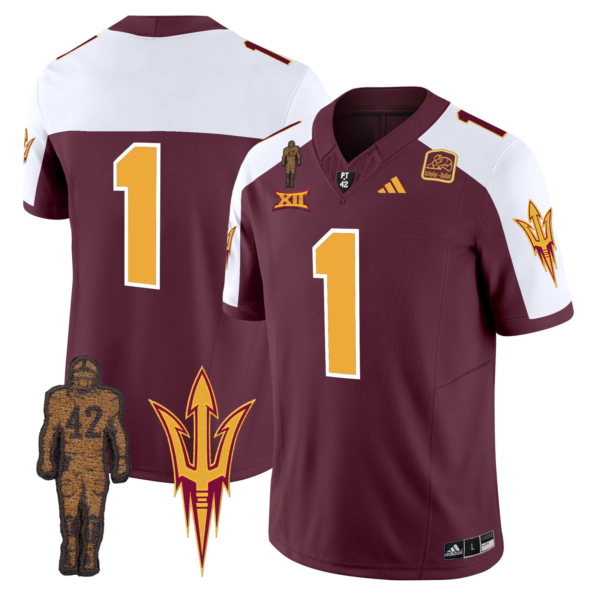 Men's Arizona State Sun Devils 2024 Pat Tillman Honoring Patch Vapor Limited Jersey - All Stitched