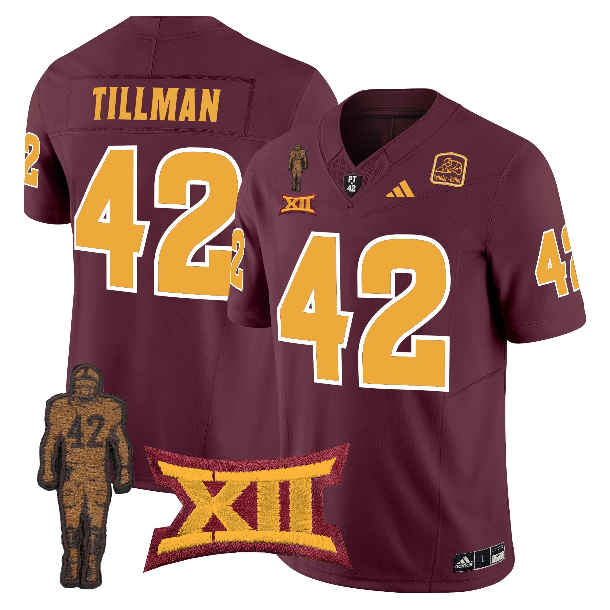 Men's Arizona State Sun Devils 2024 Pat Tillman Honoring Patch Vapor Limited Jersey - All Stitched