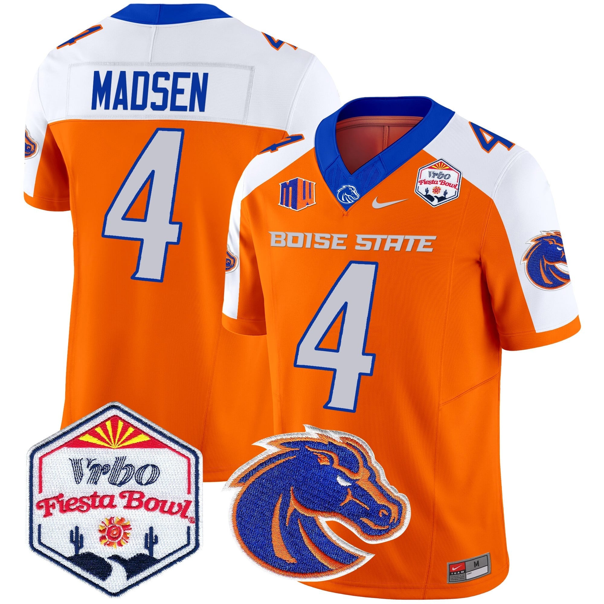 Men's Boise State Broncos 2025 The Fiesta Bowl Patch Vapor Limited Jersey - All Stitched