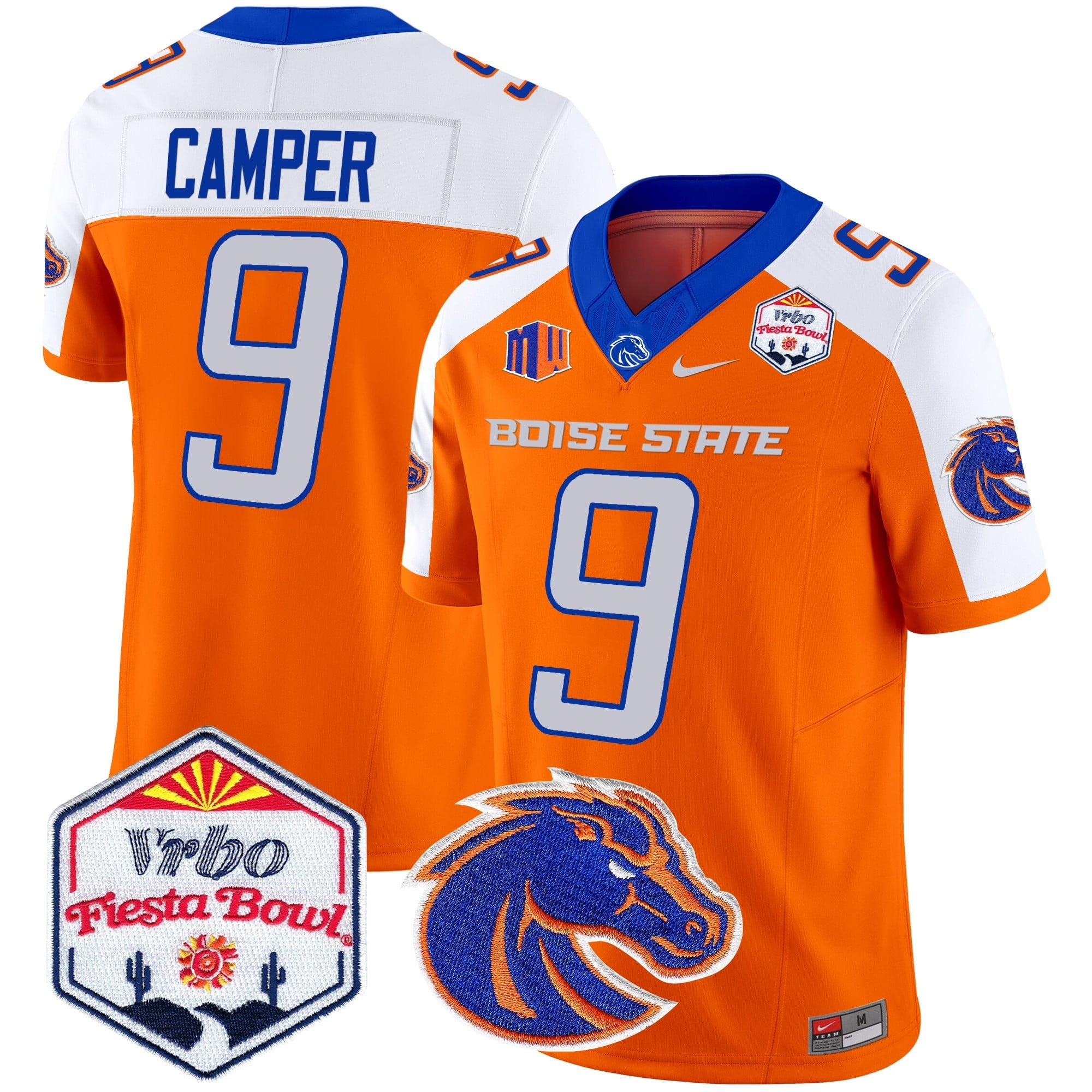 Men's Boise State Broncos 2025 The Fiesta Bowl Patch Vapor Limited Jersey - All Stitched