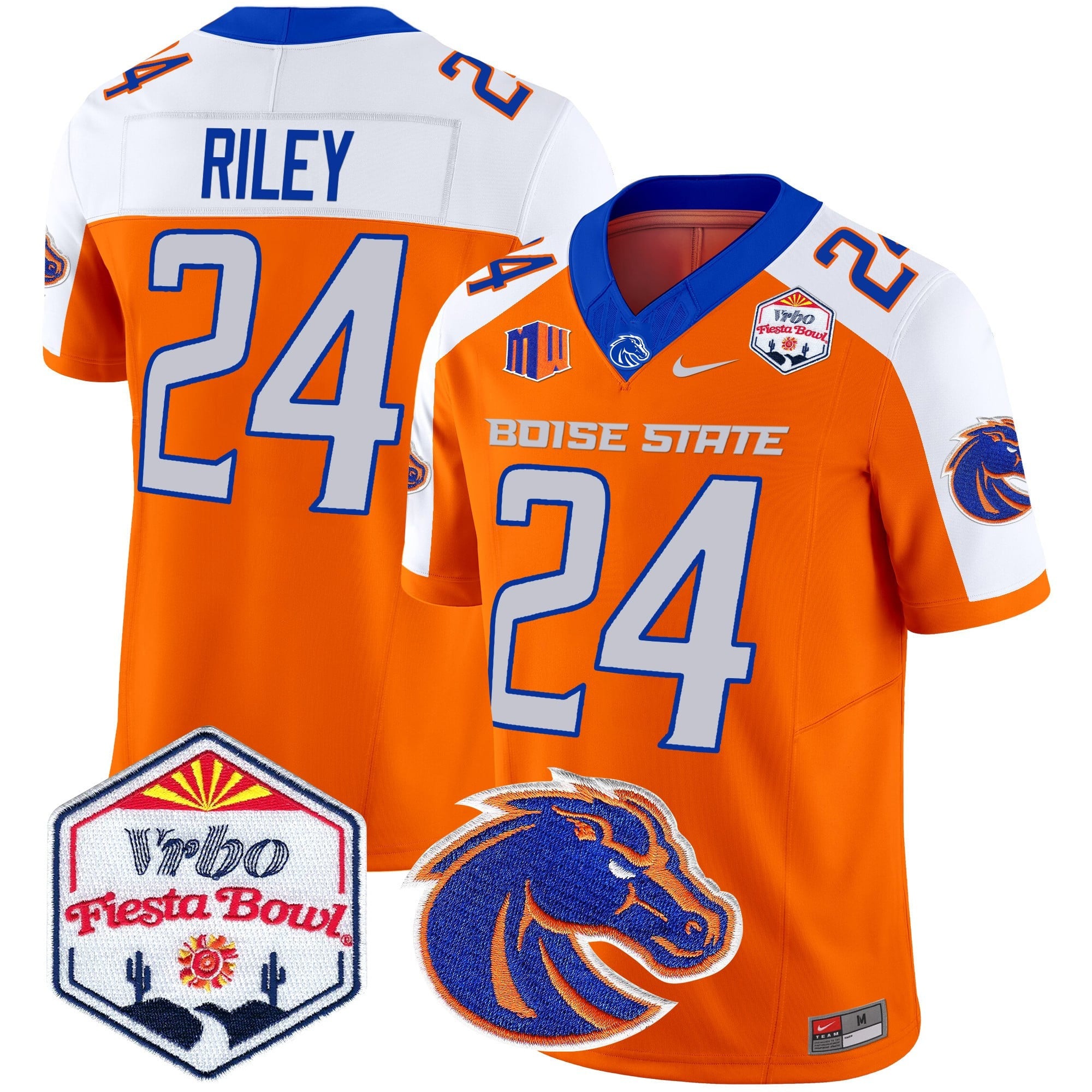 Men's Boise State Broncos 2025 The Fiesta Bowl Patch Vapor Limited Jersey - All Stitched