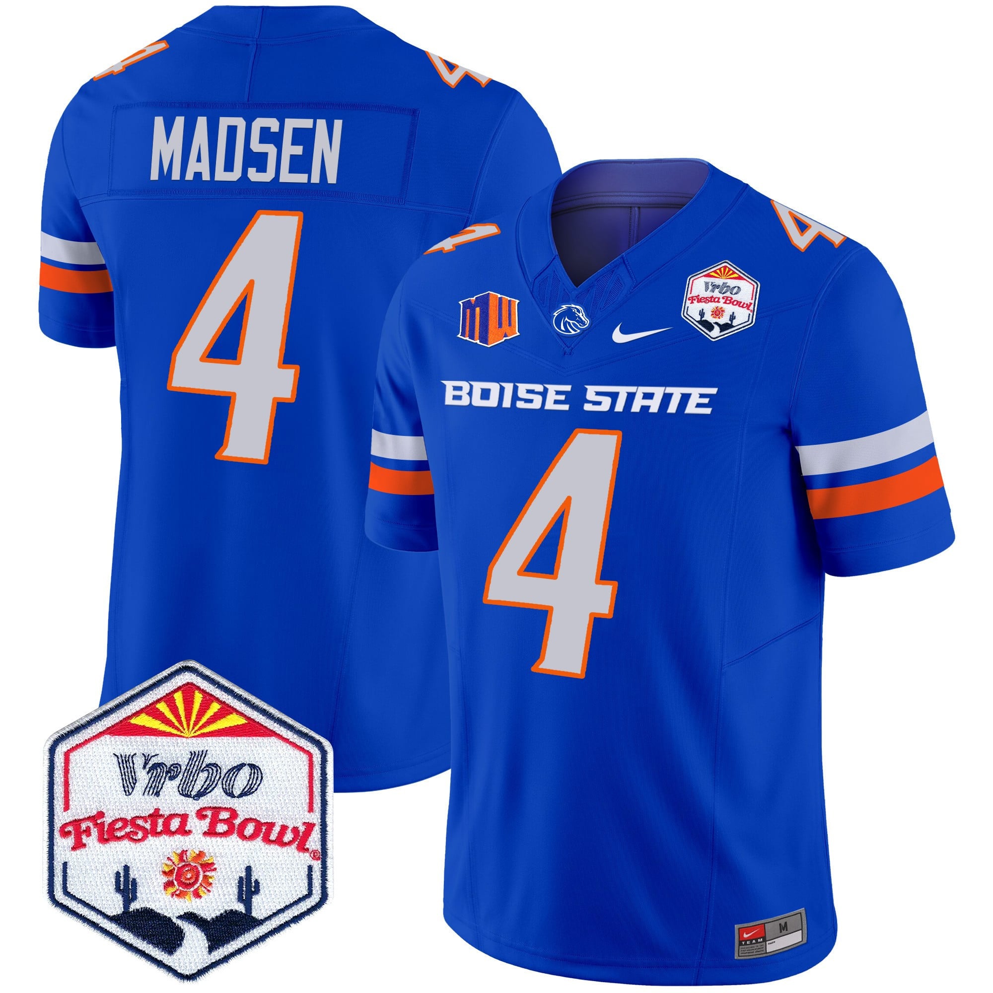 Men's Boise State Broncos 2025 The Fiesta Bowl Patch Vapor Limited Jersey - All Stitched