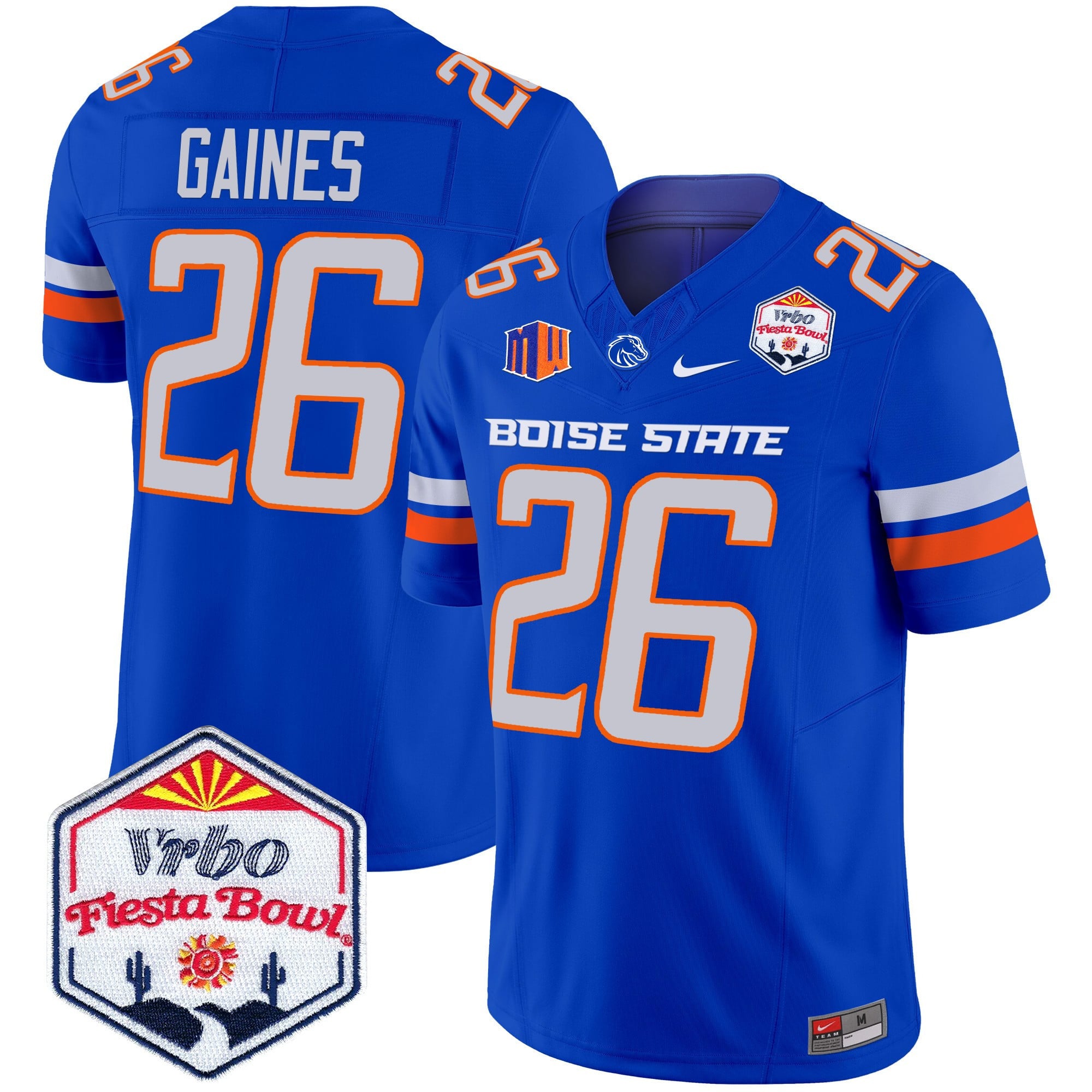 Men's Boise State Broncos 2025 The Fiesta Bowl Patch Vapor Limited Jersey - All Stitched