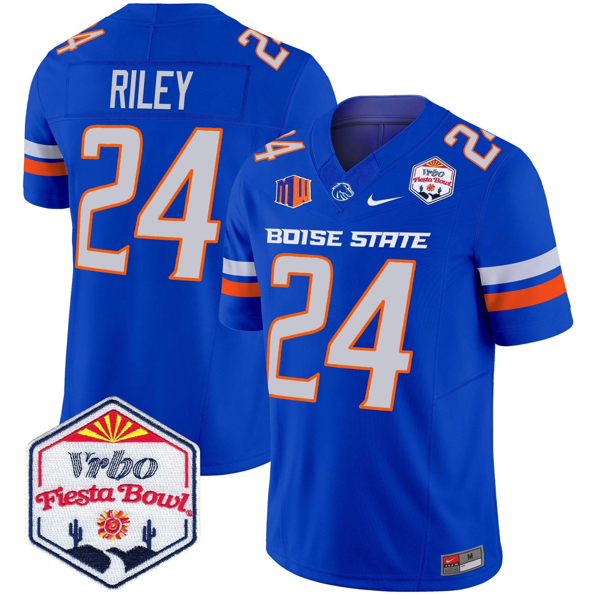 Men's Boise State Broncos 2025 The Fiesta Bowl Patch Vapor Limited Jersey - All Stitched