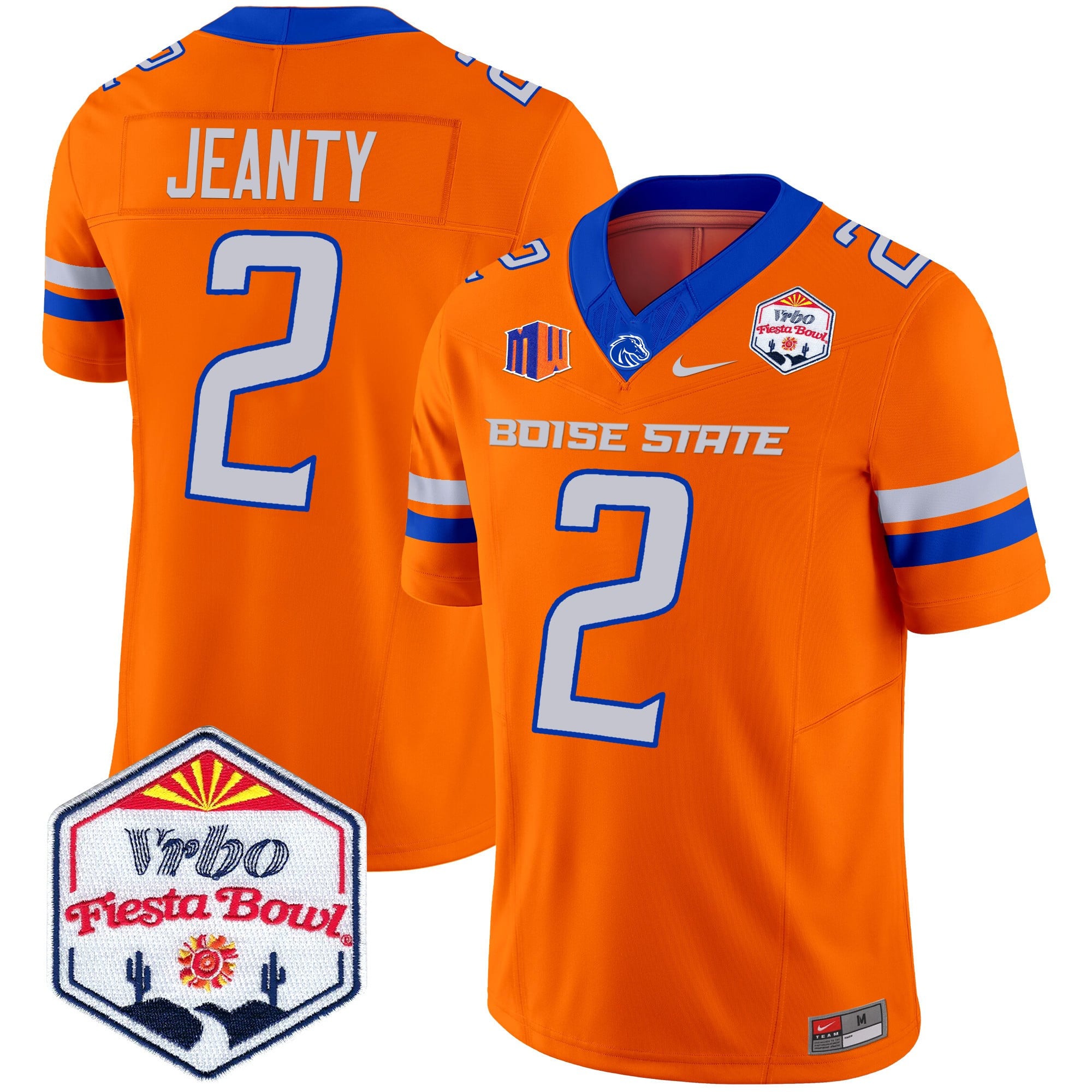 Men's Boise State Broncos 2025 The Fiesta Bowl Patch Vapor Limited Jersey - All Stitched