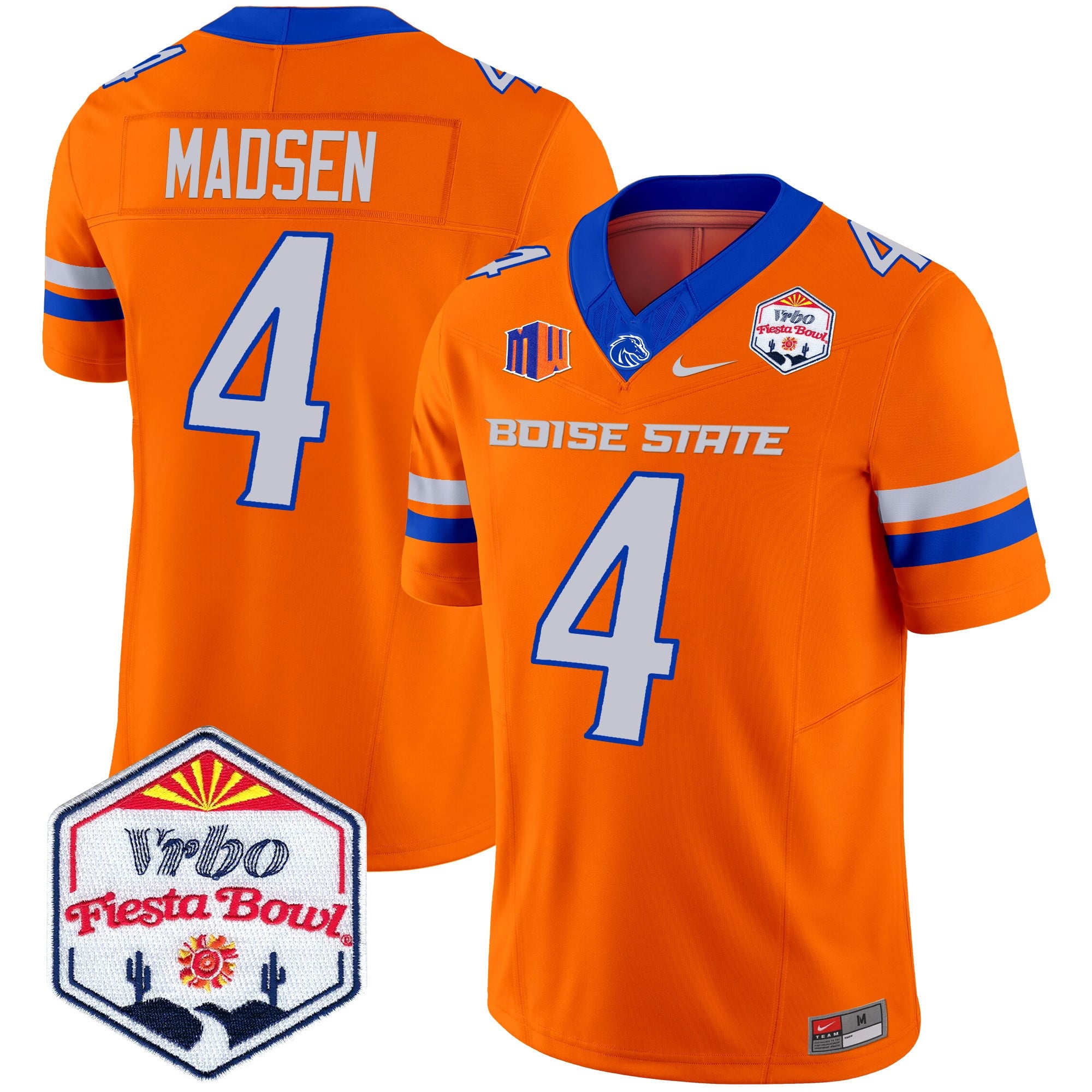 Men's Boise State Broncos 2025 The Fiesta Bowl Patch Vapor Limited Jersey - All Stitched