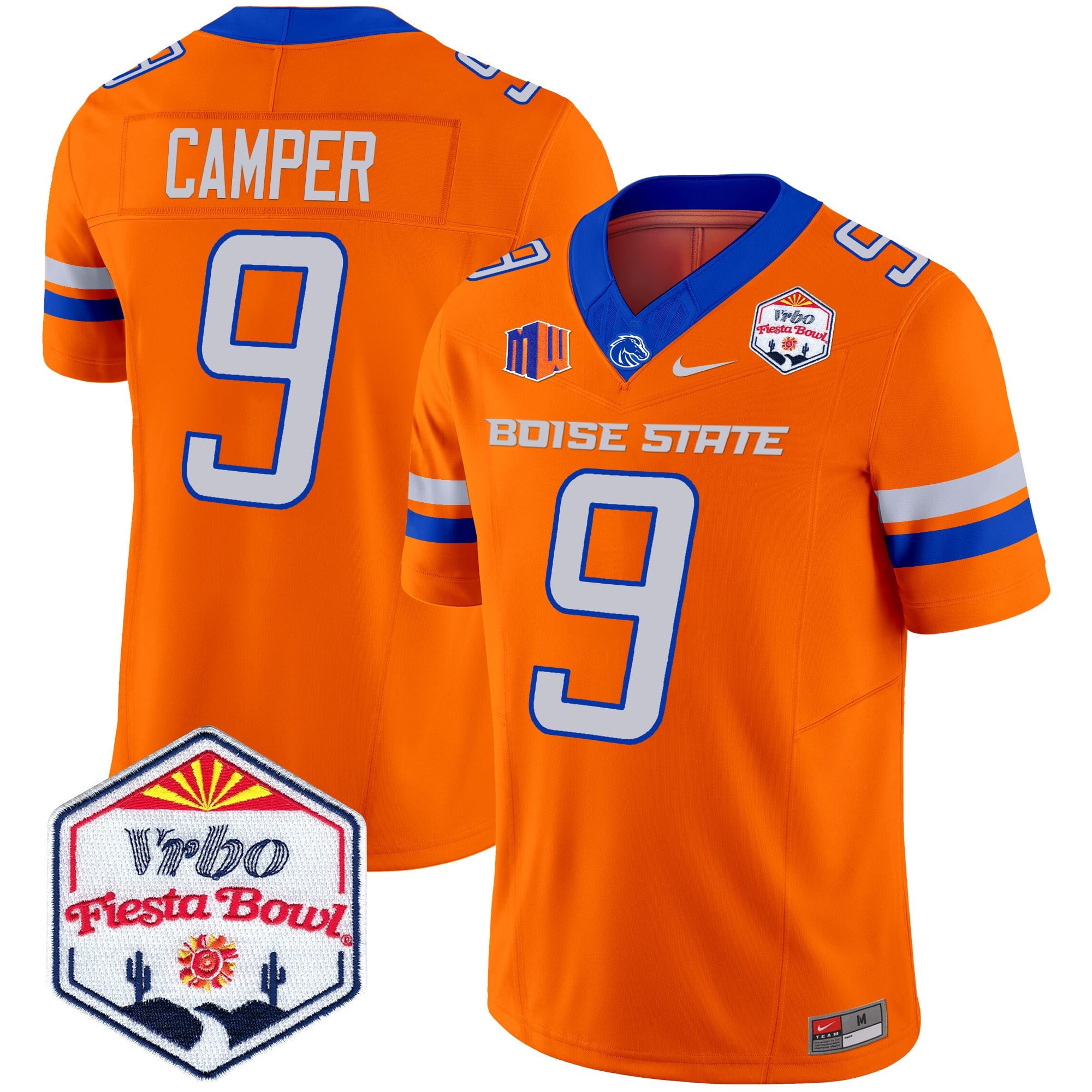 Men's Boise State Broncos 2025 The Fiesta Bowl Patch Vapor Limited Jersey - All Stitched