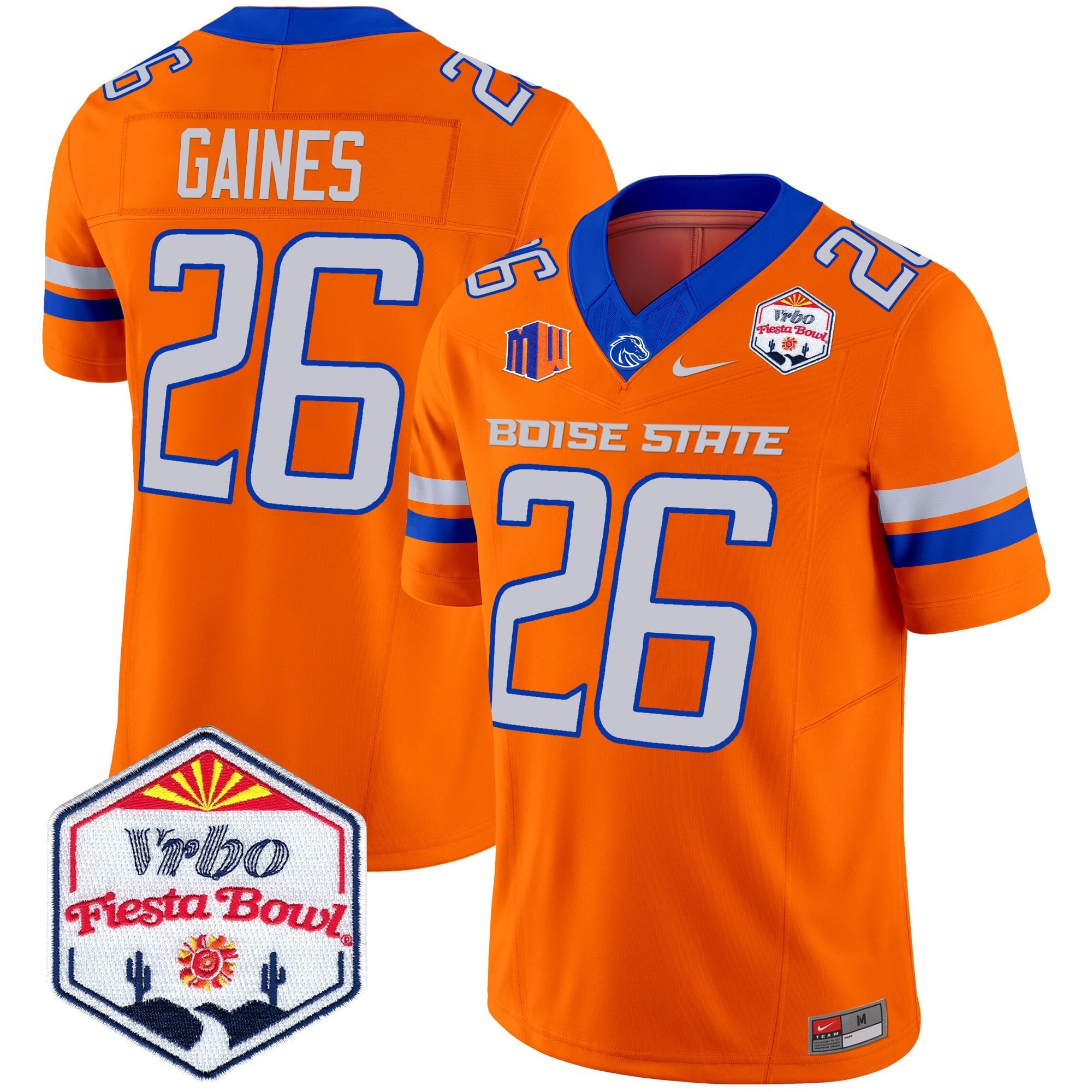 Men's Boise State Broncos 2025 The Fiesta Bowl Patch Vapor Limited Jersey - All Stitched