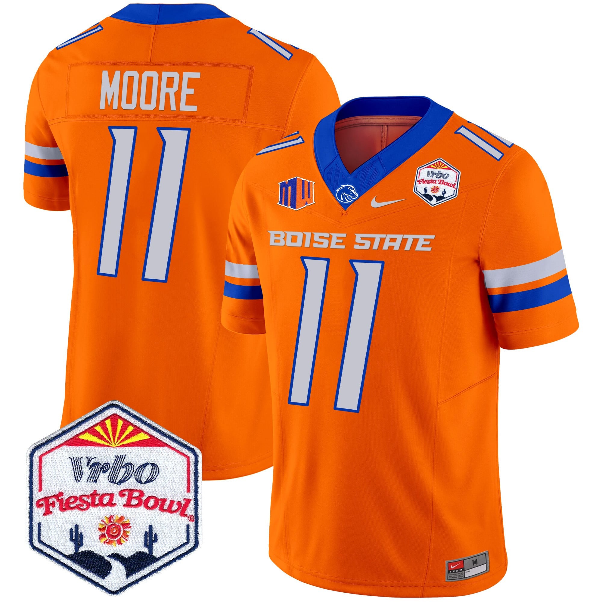 Men's Boise State Broncos 2025 The Fiesta Bowl Patch Vapor Limited Jersey - All Stitched