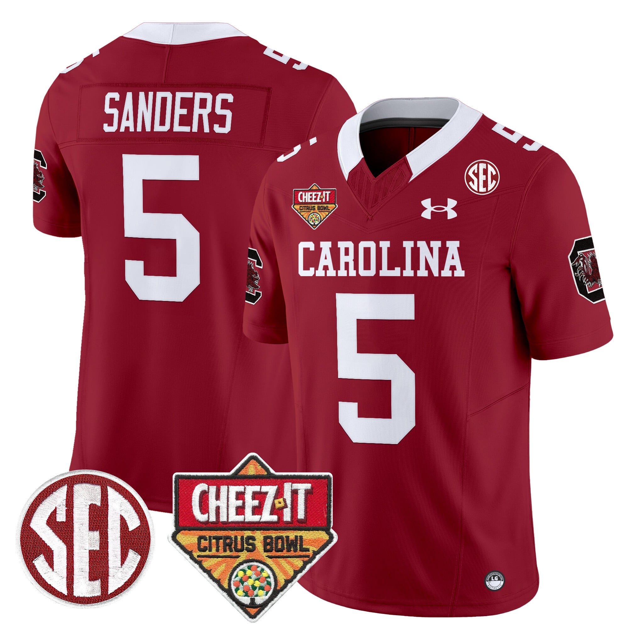 Men's South Carolina Gamecocks 1980 Throwback Cheez-It Citrus Bowl Patch Vapor Limited Jersey - All Stitched