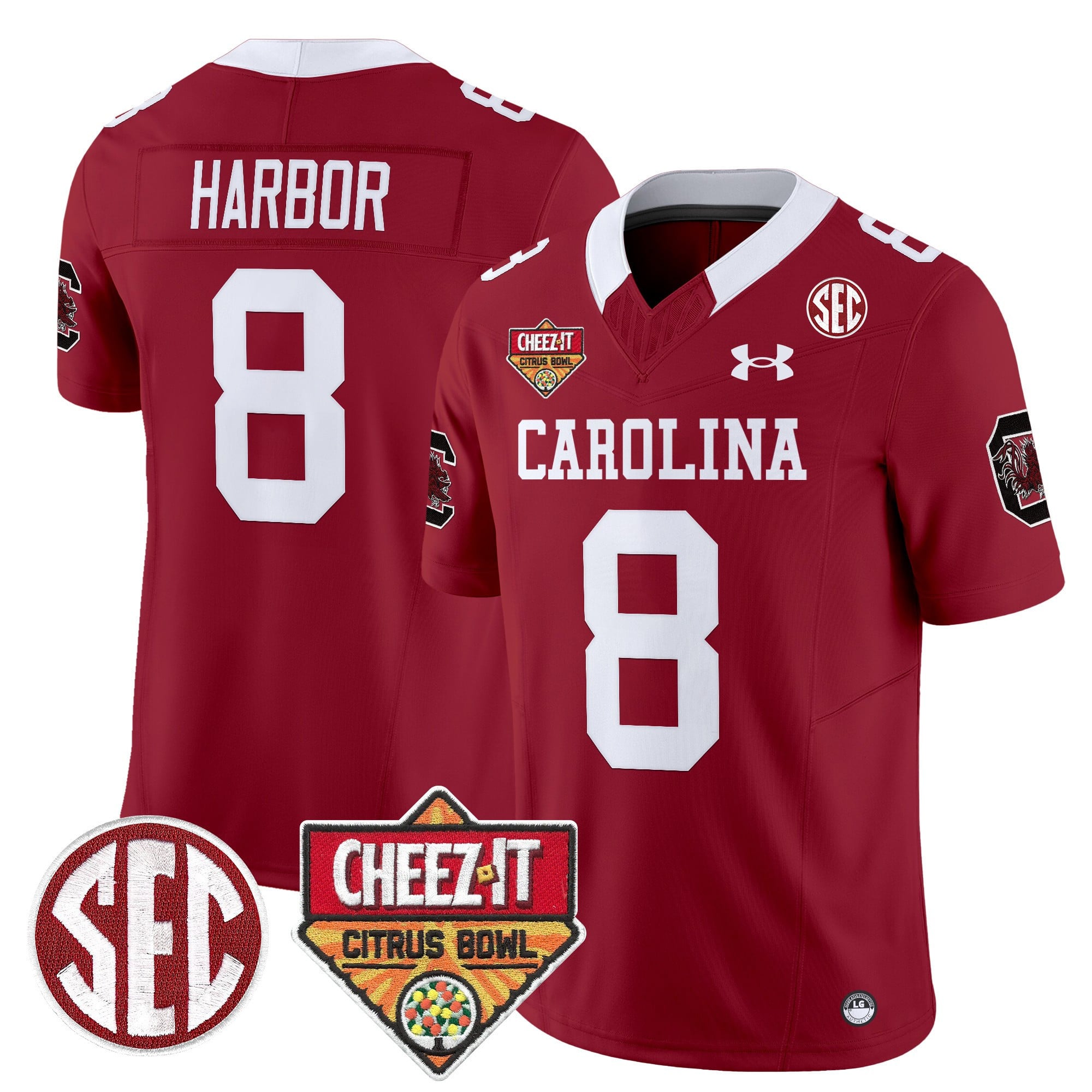 Men's South Carolina Gamecocks 1980 Throwback Cheez-It Citrus Bowl Patch Vapor Limited Jersey - All Stitched