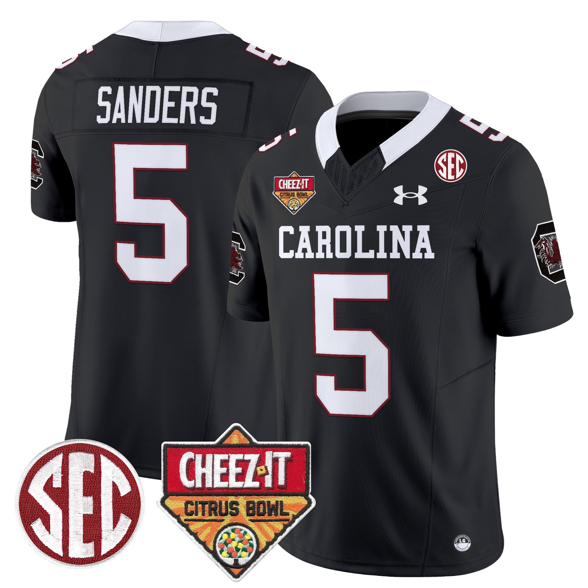 Men's South Carolina Gamecocks 1980 Throwback Cheez-It Citrus Bowl Patch Vapor Limited Jersey - All Stitched
