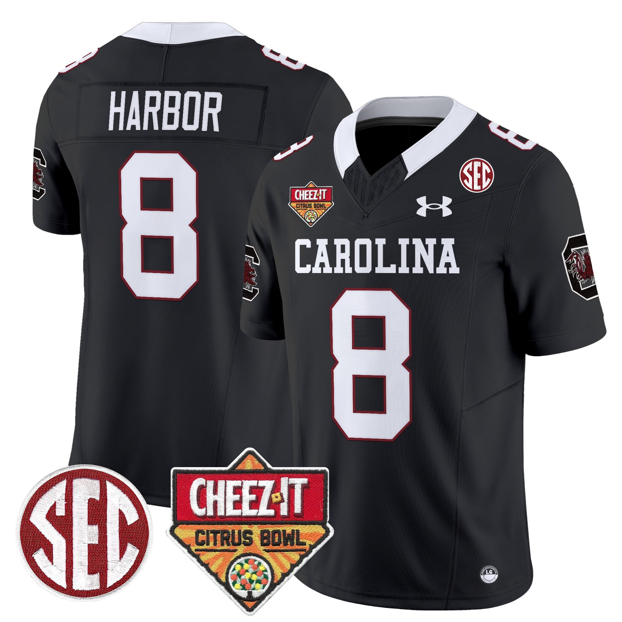 Men's South Carolina Gamecocks 1980 Throwback Cheez-It Citrus Bowl Patch Vapor Limited Jersey - All Stitched