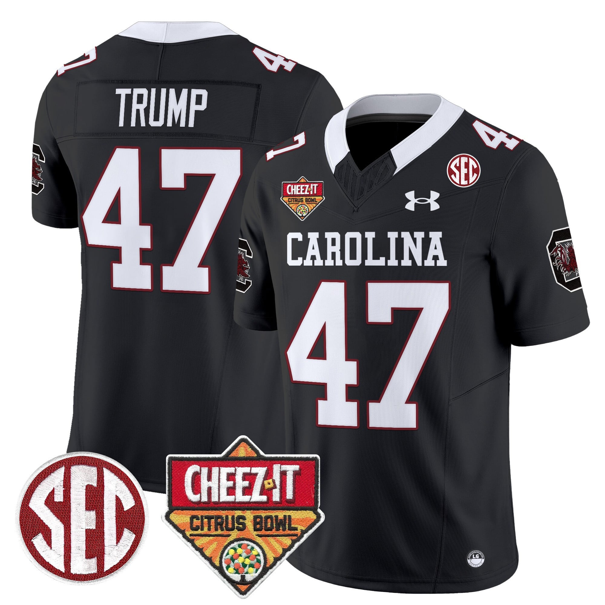 Men's South Carolina Gamecocks 1980 Throwback Cheez-It Citrus Bowl Patch Vapor Limited Jersey - All Stitched