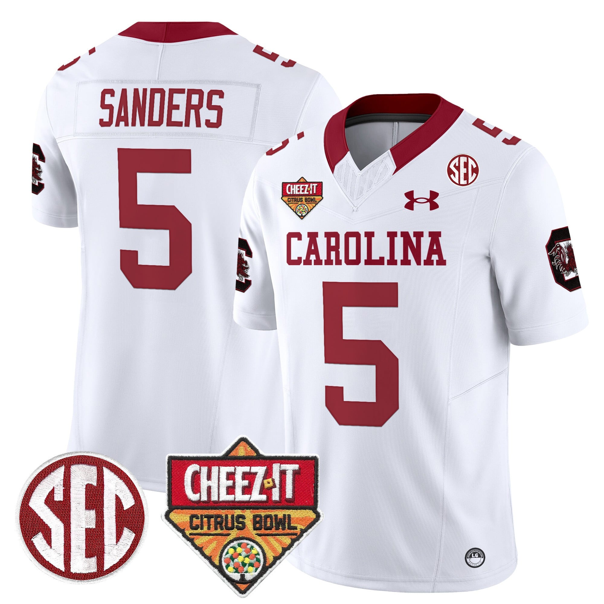 Men's South Carolina Gamecocks 1980 Throwback Cheez-It Citrus Bowl Patch Vapor Limited Jersey - All Stitched