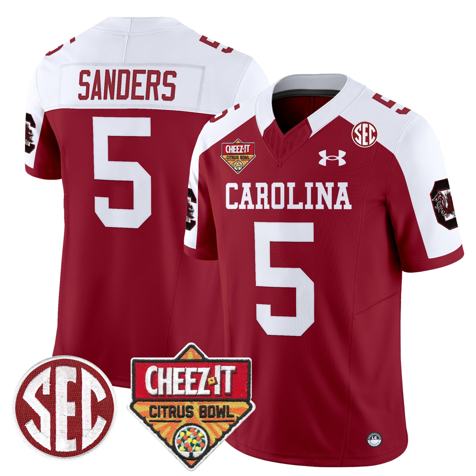Men's South Carolina Gamecocks 1980 Throwback Cheez-It Citrus Bowl Patch Vapor Limited Jersey - All Stitched