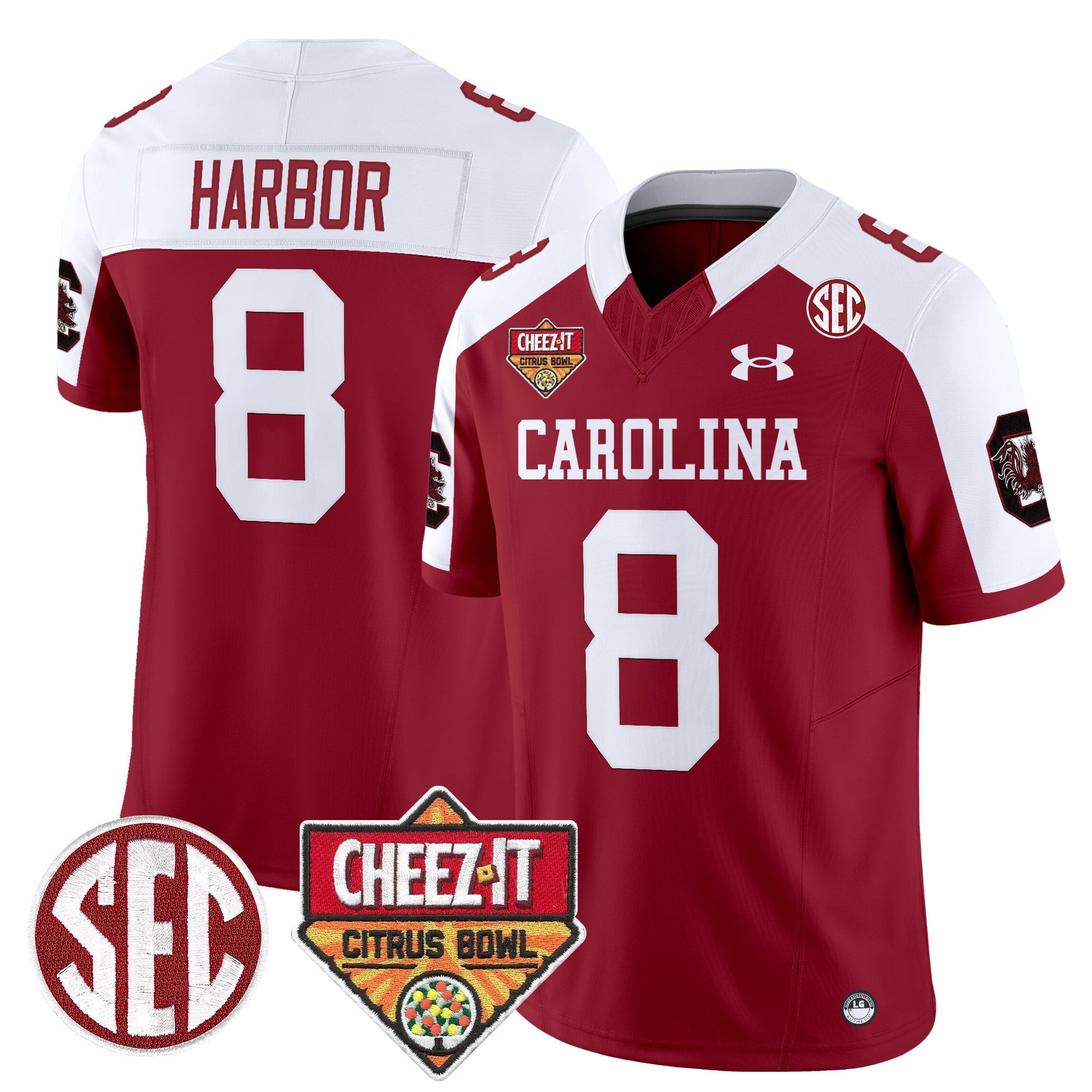 Men's South Carolina Gamecocks 1980 Throwback Cheez-It Citrus Bowl Patch Vapor Limited Jersey - All Stitched