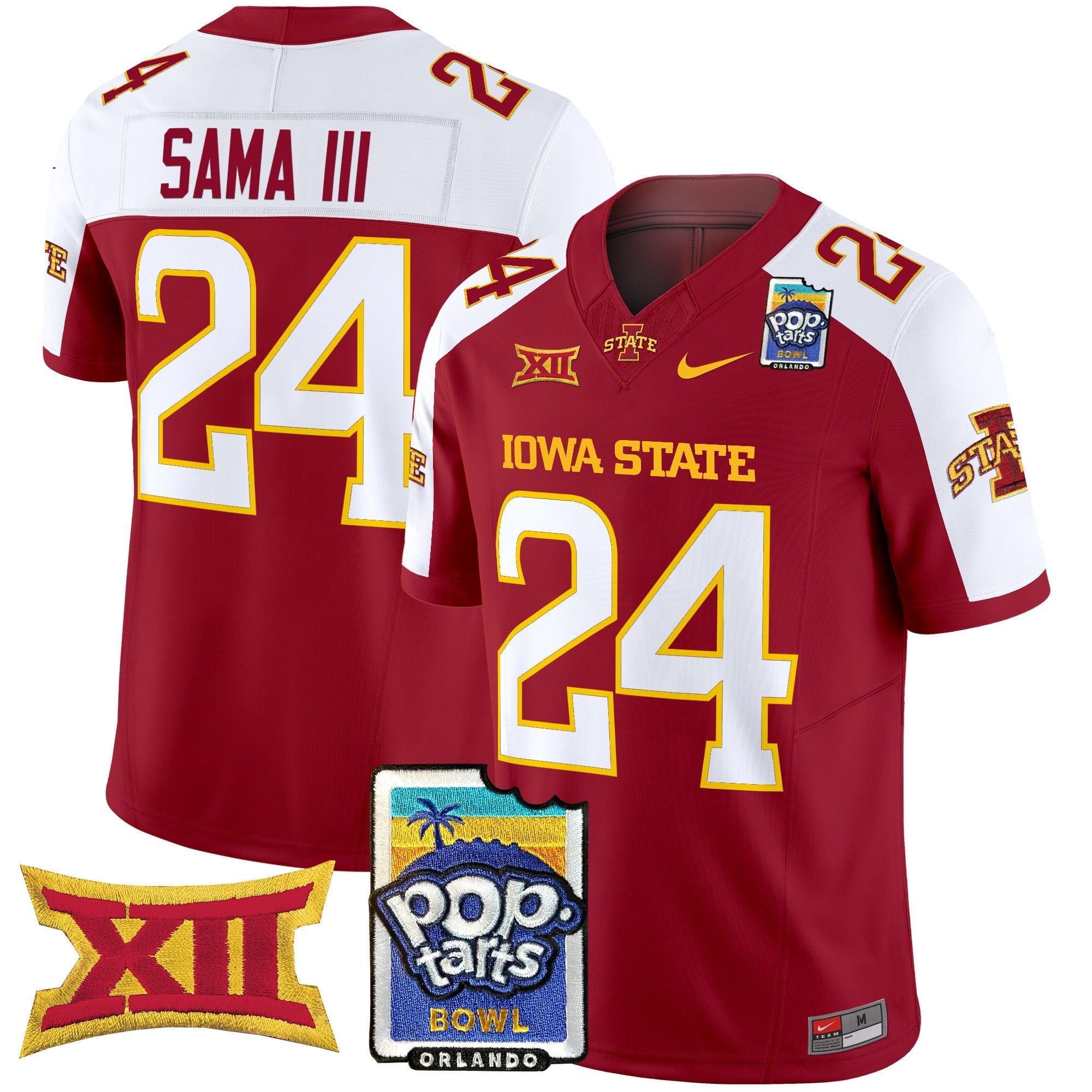 Men's Iowa State Cyclones 2025 PopTarts Bowl Patch Vapor Limited Jersey - All Stitched
