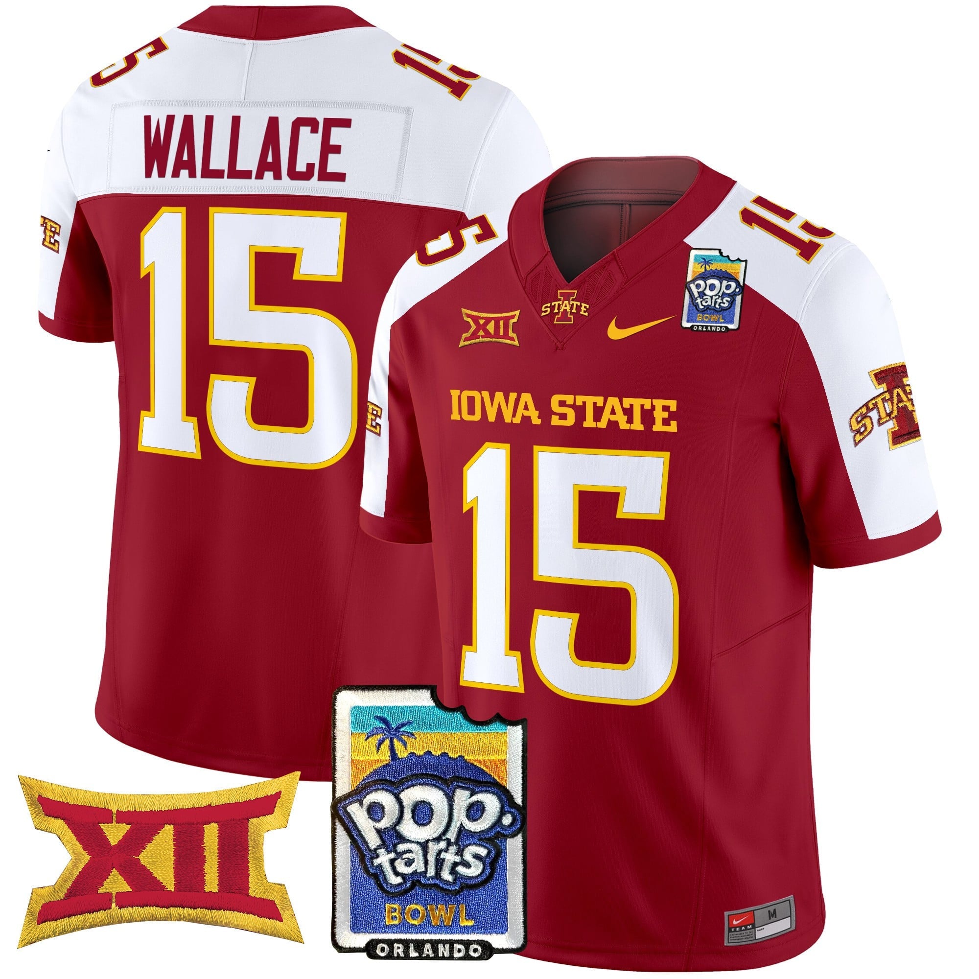 Men's Iowa State Cyclones 2025 PopTarts Bowl Patch Vapor Limited Jersey - All Stitched