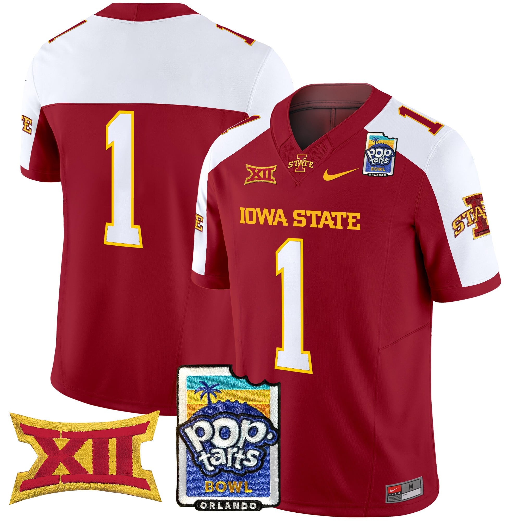 Men's Iowa State Cyclones 2025 PopTarts Bowl Patch Vapor Limited Jersey - All Stitched