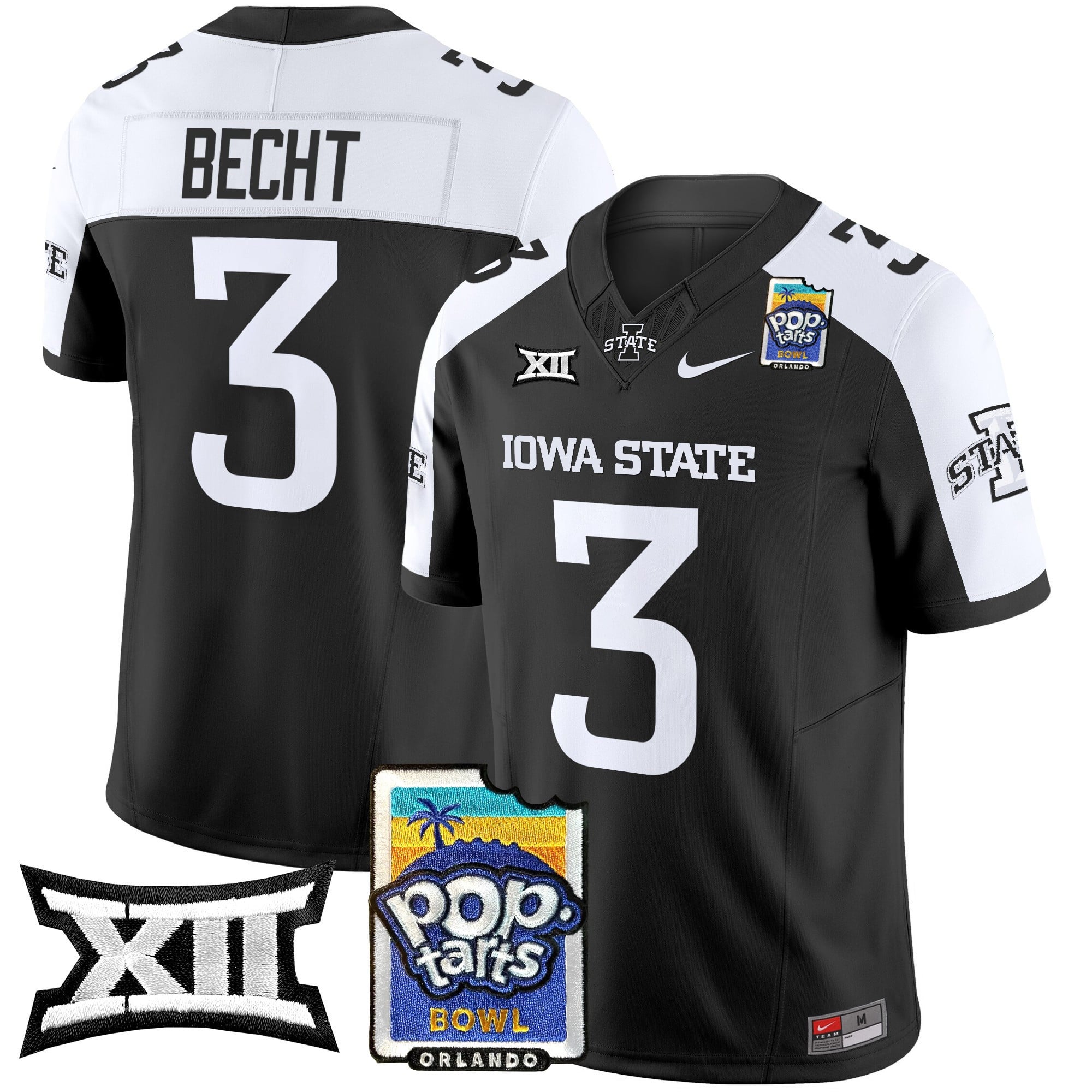 Men's Iowa State Cyclones 2025 PopTarts Bowl Patch Vapor Limited Jersey - All Stitched