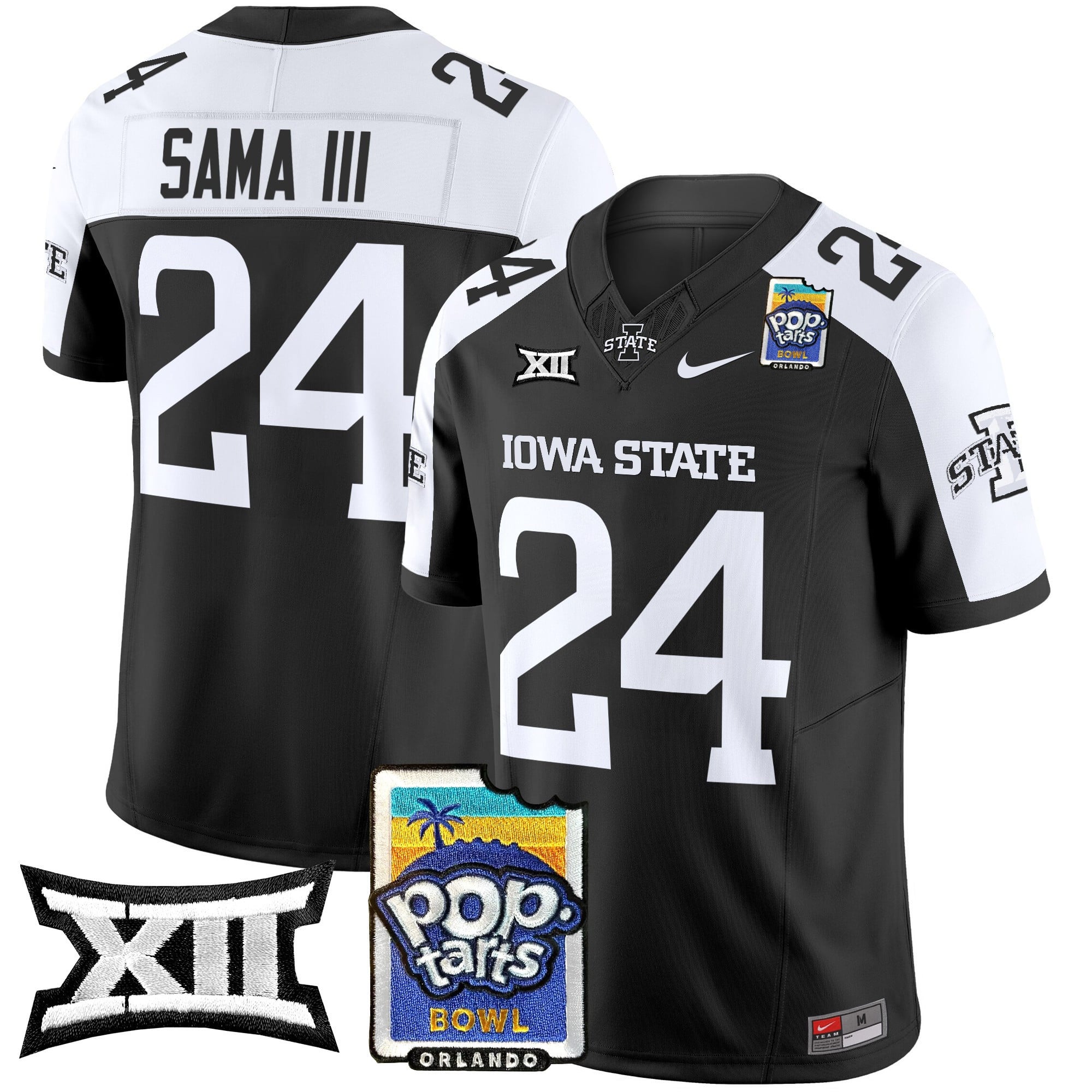 Men's Iowa State Cyclones 2025 PopTarts Bowl Patch Vapor Limited Jersey - All Stitched