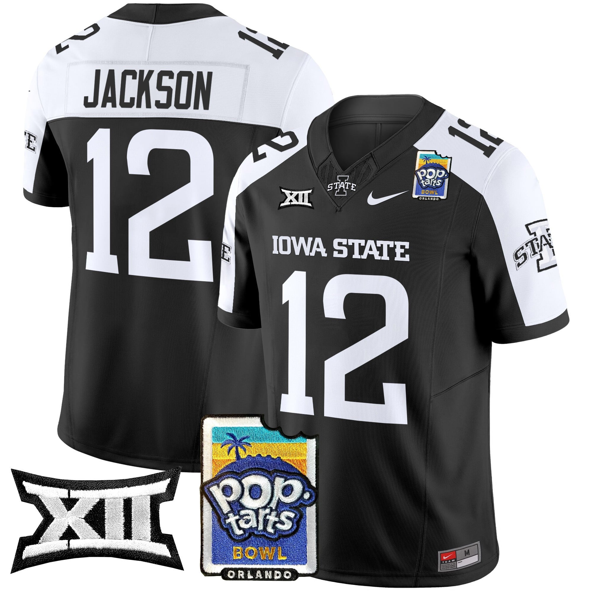 Men's Iowa State Cyclones 2025 PopTarts Bowl Patch Vapor Limited Jersey - All Stitched