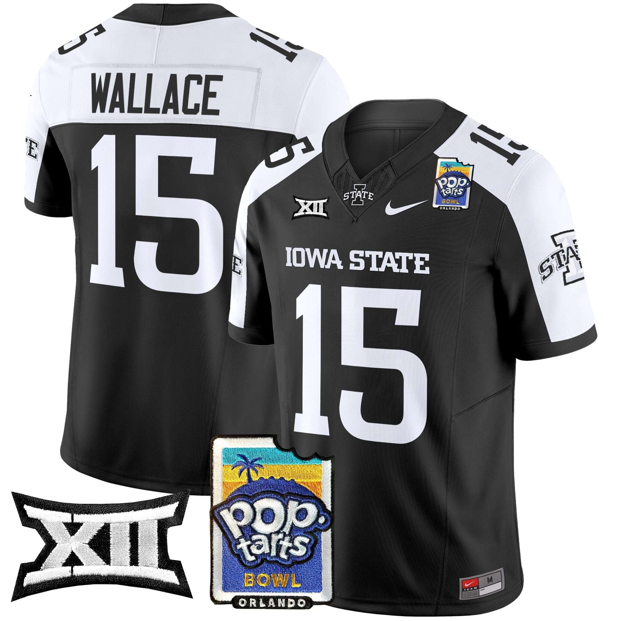 Men's Iowa State Cyclones 2025 PopTarts Bowl Patch Vapor Limited Jersey - All Stitched